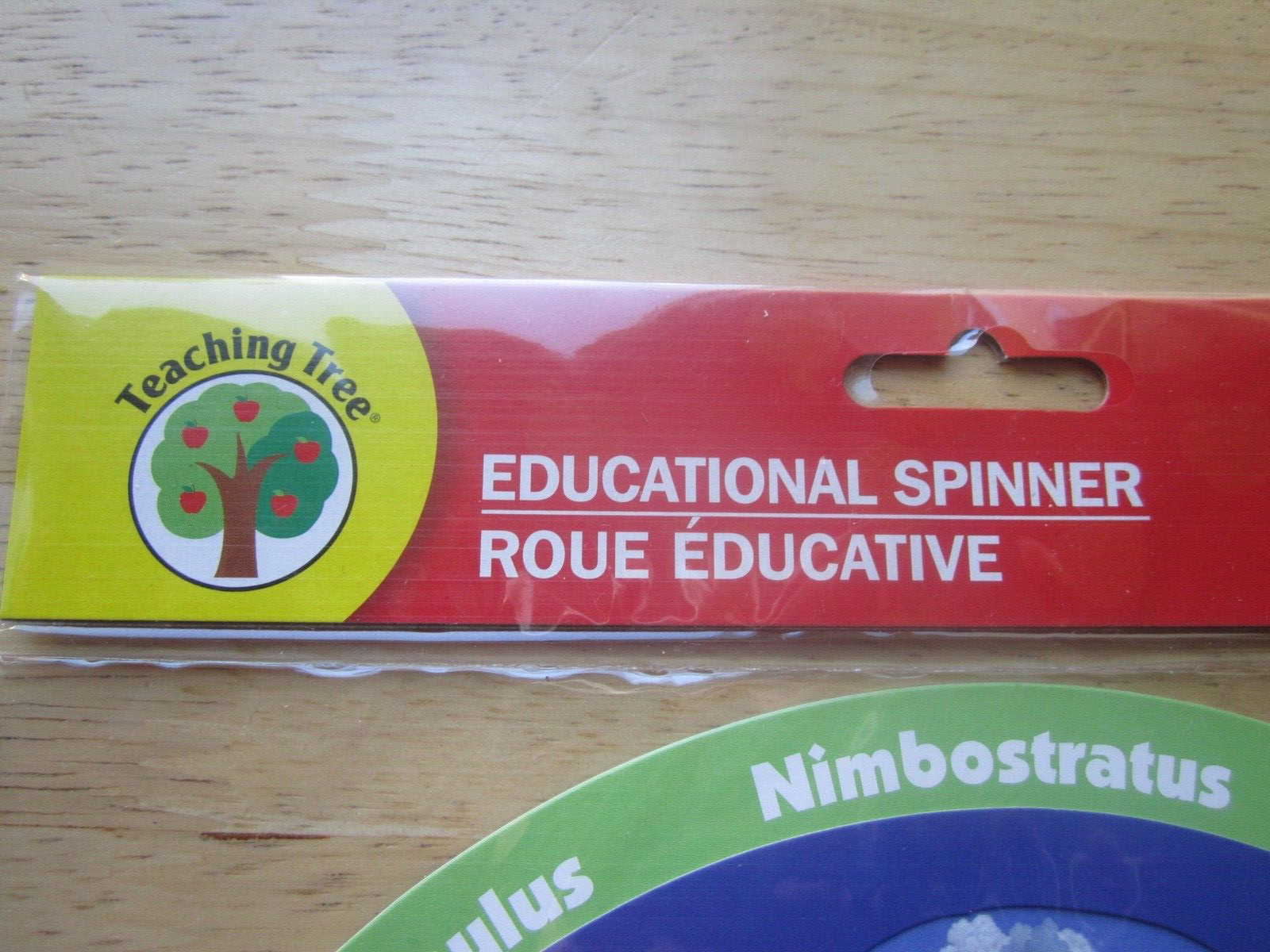 Teaching Tree Educational Spinner 8″ Guide To The Sky Cirrus Stratus Cumulus Pkg