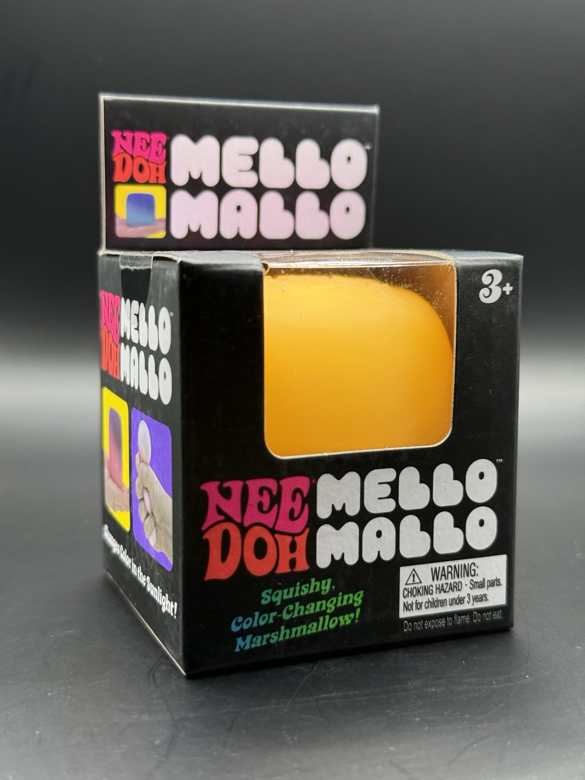 Schylling NeeDoh Mello Mallo Squishy Squeeze Toy Color-Changing Yellow Nee Doh