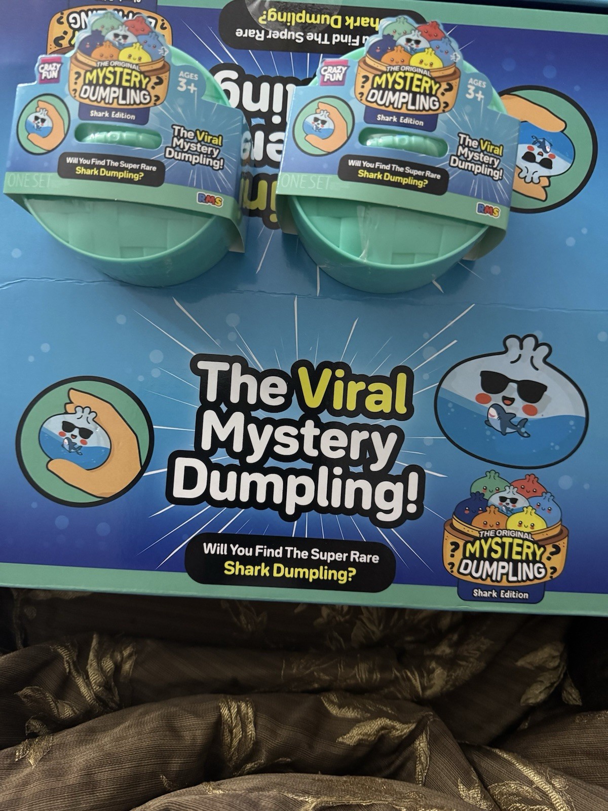 Lot Of 2. Crazy Fun RMS Mystery Dumpling Shark Edition Squishy NEW