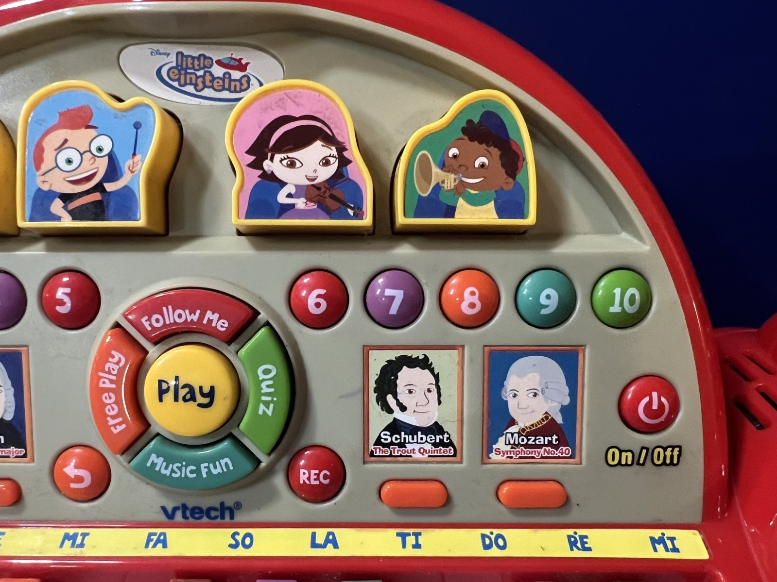 VTech Little Einsteins Rocket Musical Piano Works Great**Missing Battery Cover**