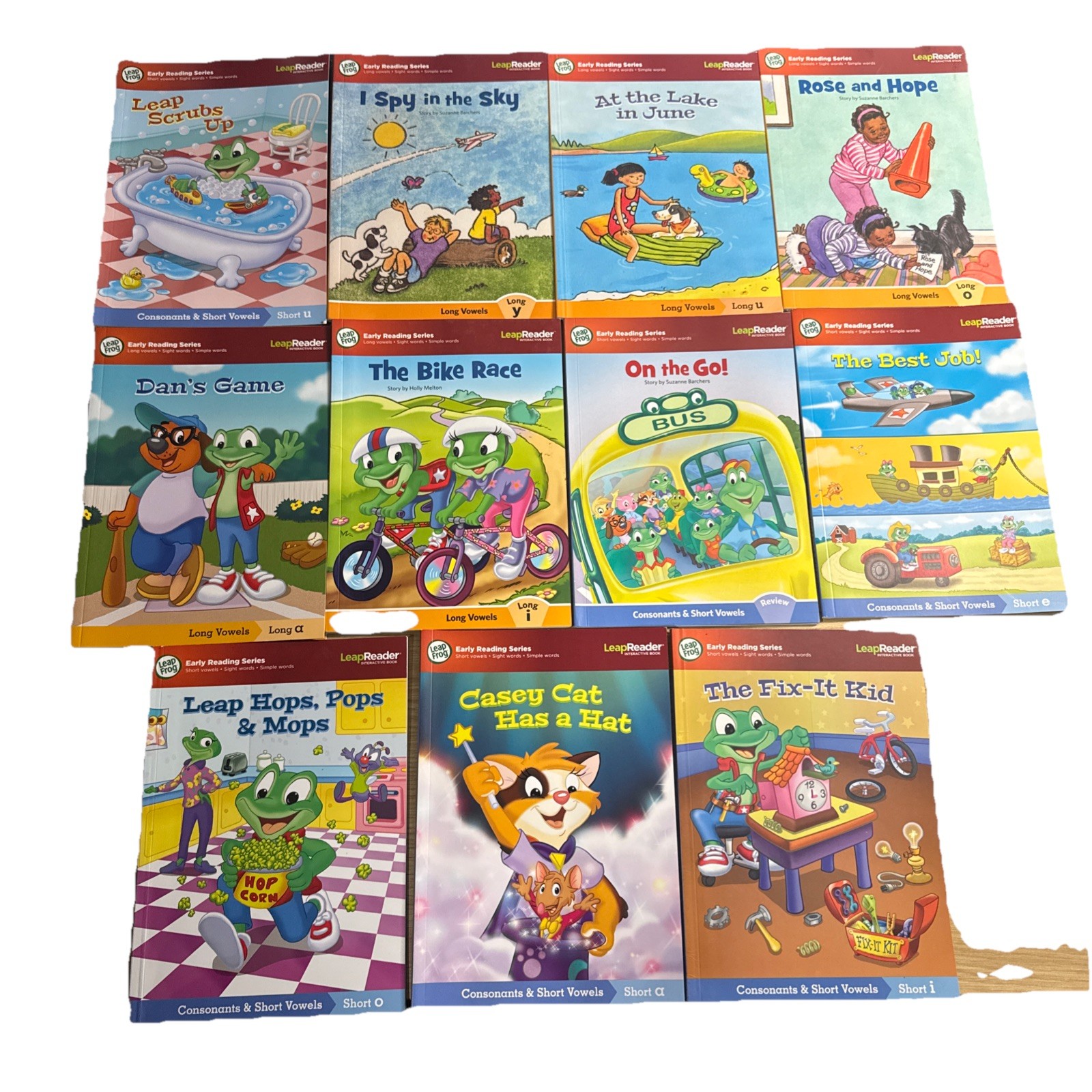 Lot of 11 Leap Frog Early Reading Series Leap Reader Interactive Books A