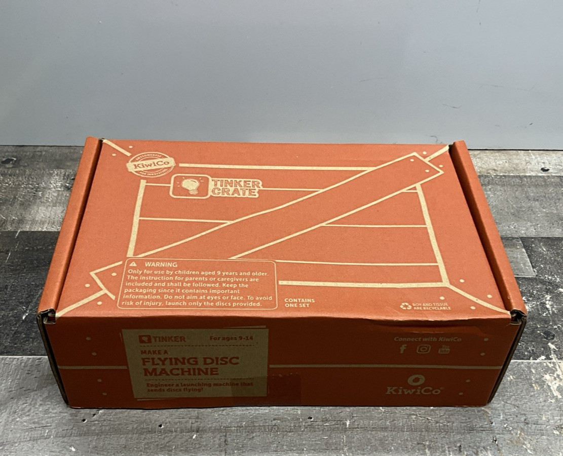 KIWICO TINKER CRATE FLYING DISC MACHINE STEM BUILD KIT TDSC-F1499 AGES 9+ SEALED