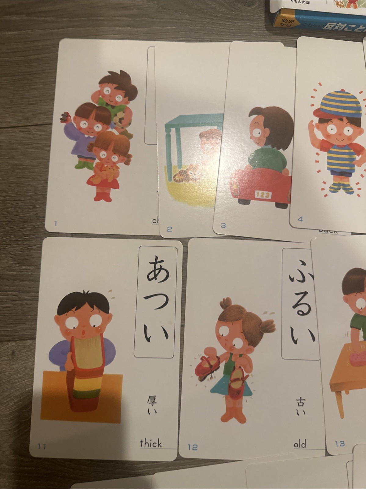 Kumon Opposite Words Card educational set for toddlers Japan
