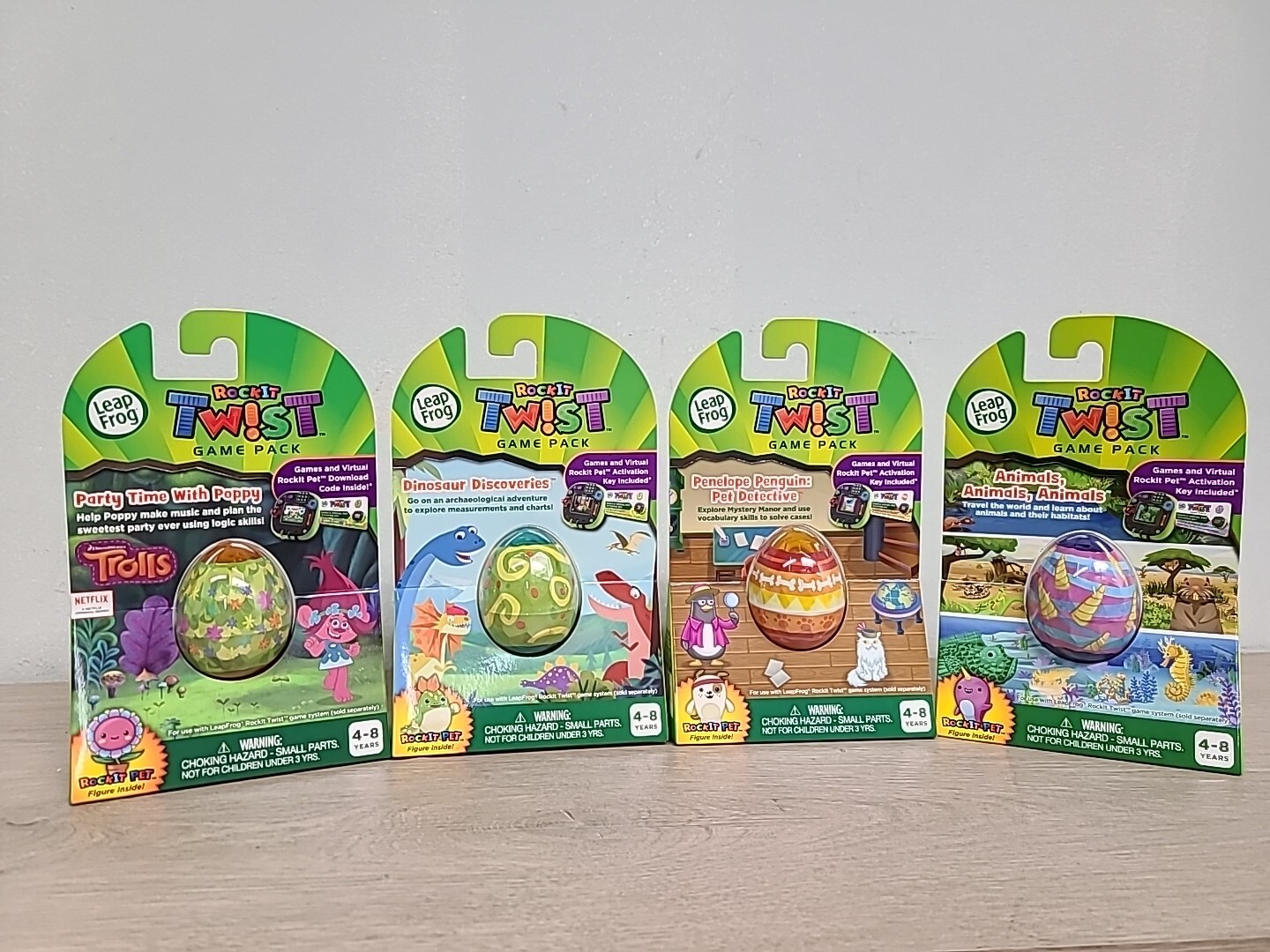 LeapFrog RockIt Twist Game Pack Bundle 4 different games Trolls Penelope NEW