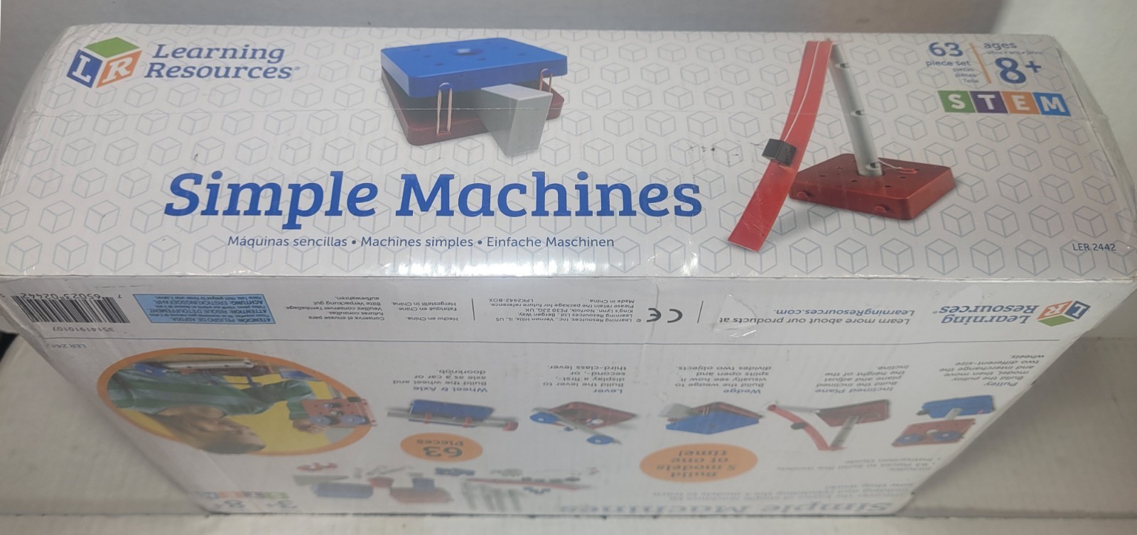 Learning Resources 5 Simple Machines Science Set 63 Pcs Kit-STEM-New Sealed