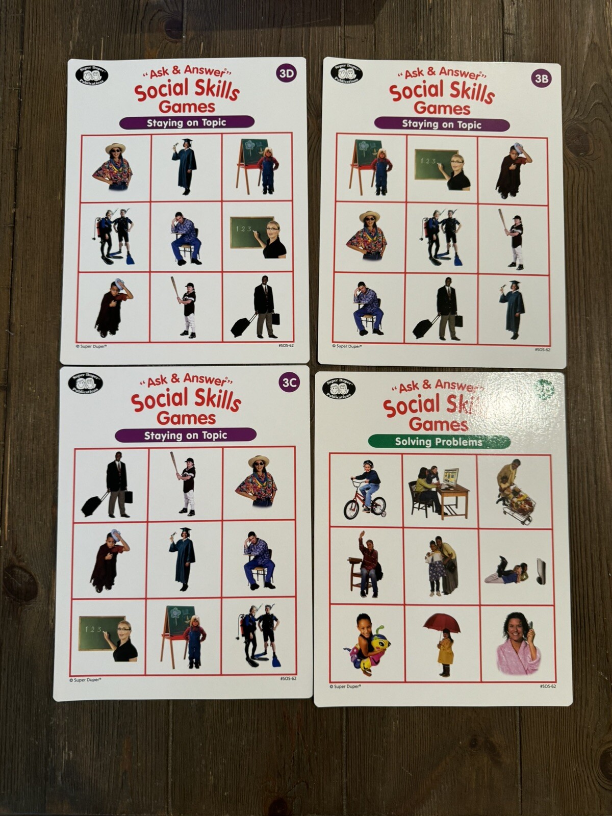 Super Duper Ask & Answer Social Skills Games SOS-62 Prek & Up New