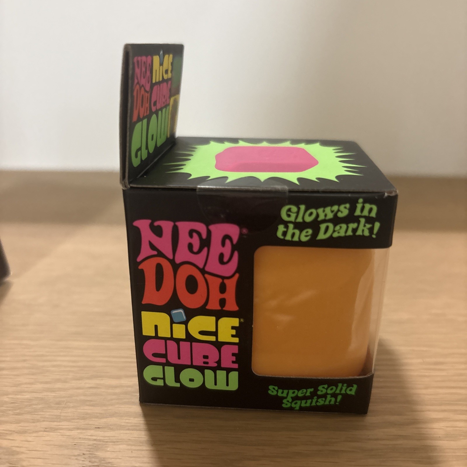 Schylling Needoh nice cube glow In The Dark orange. Authentic. BNWT. FastShip