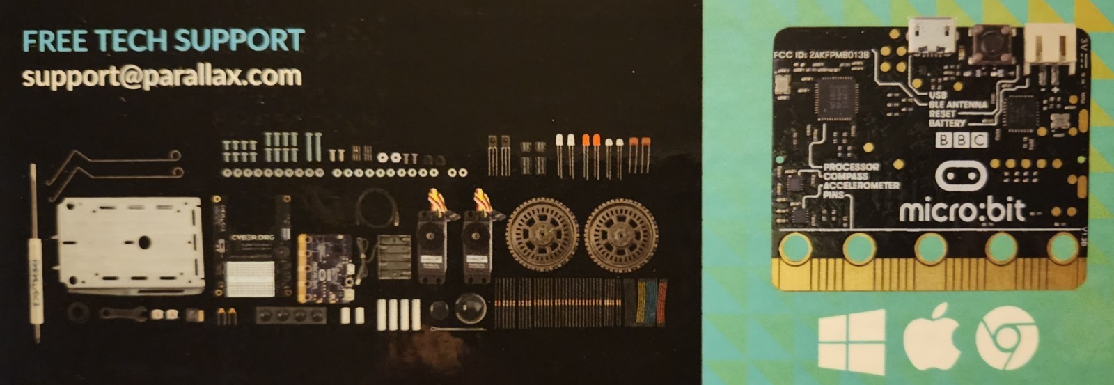 CYBER BOT Robot Kit 32700 NIB Python Micro Bit Parallax Inc Cyber Innovation NEW