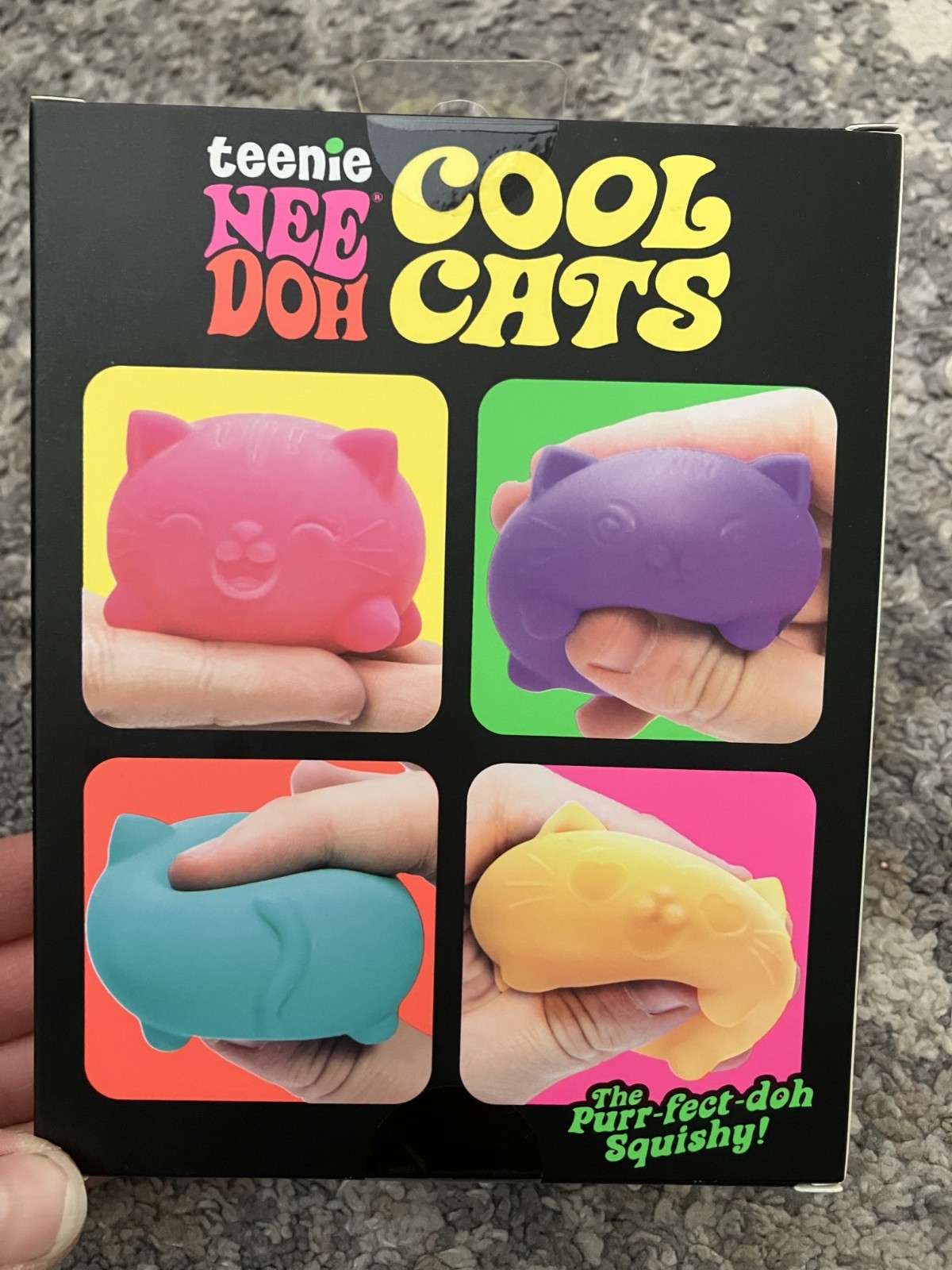 NEW!! NeeDoh Teenie COOL CATS 4 Pack, NEE DOH 100% AUTHENTIC