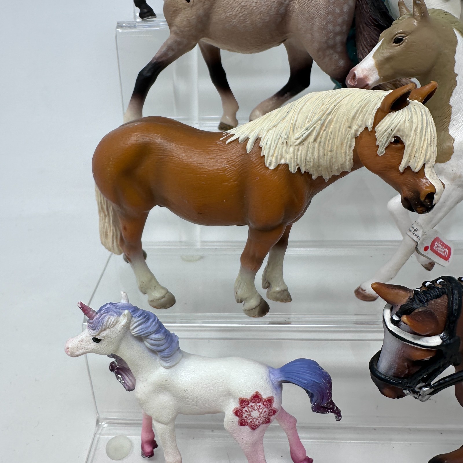 Schleich Horse Figures Lot Unicorn Foal Mare Stallion Pony Figurines Set of 8