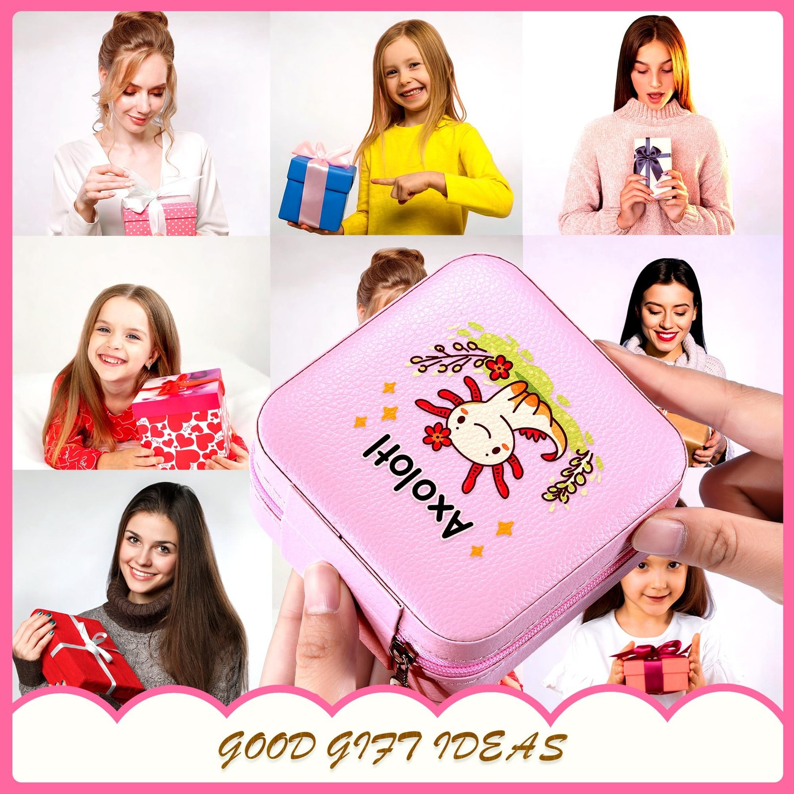 Jewelry Box, Axolotl Gifts For Teens Teenage Girls Kids Age 6 7 8 9 10 11 12,…