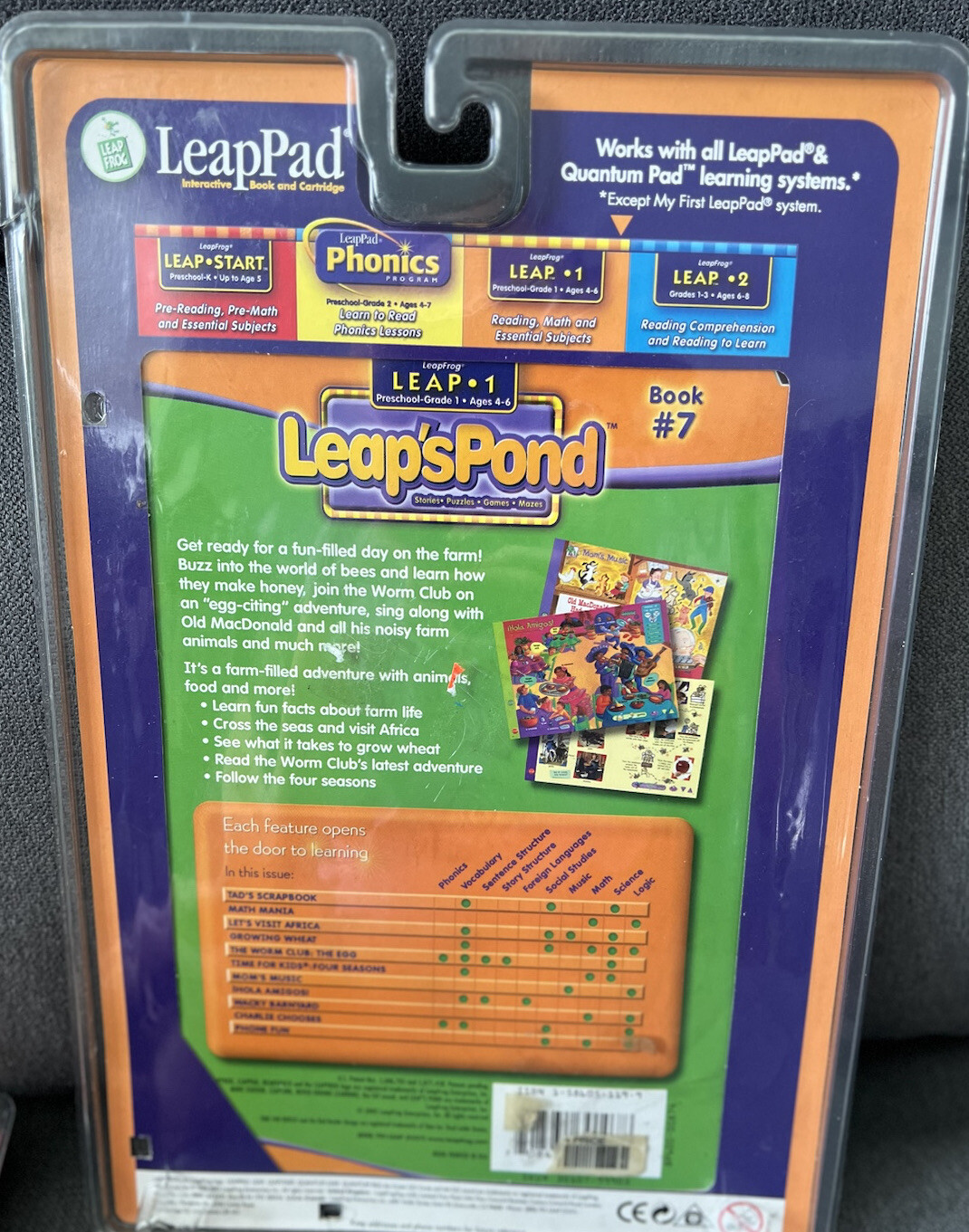 LeapFrog Leap 1 Lot Of 3 Bounce Tigger Bounce/On The Move/On The Farm(3) NEW