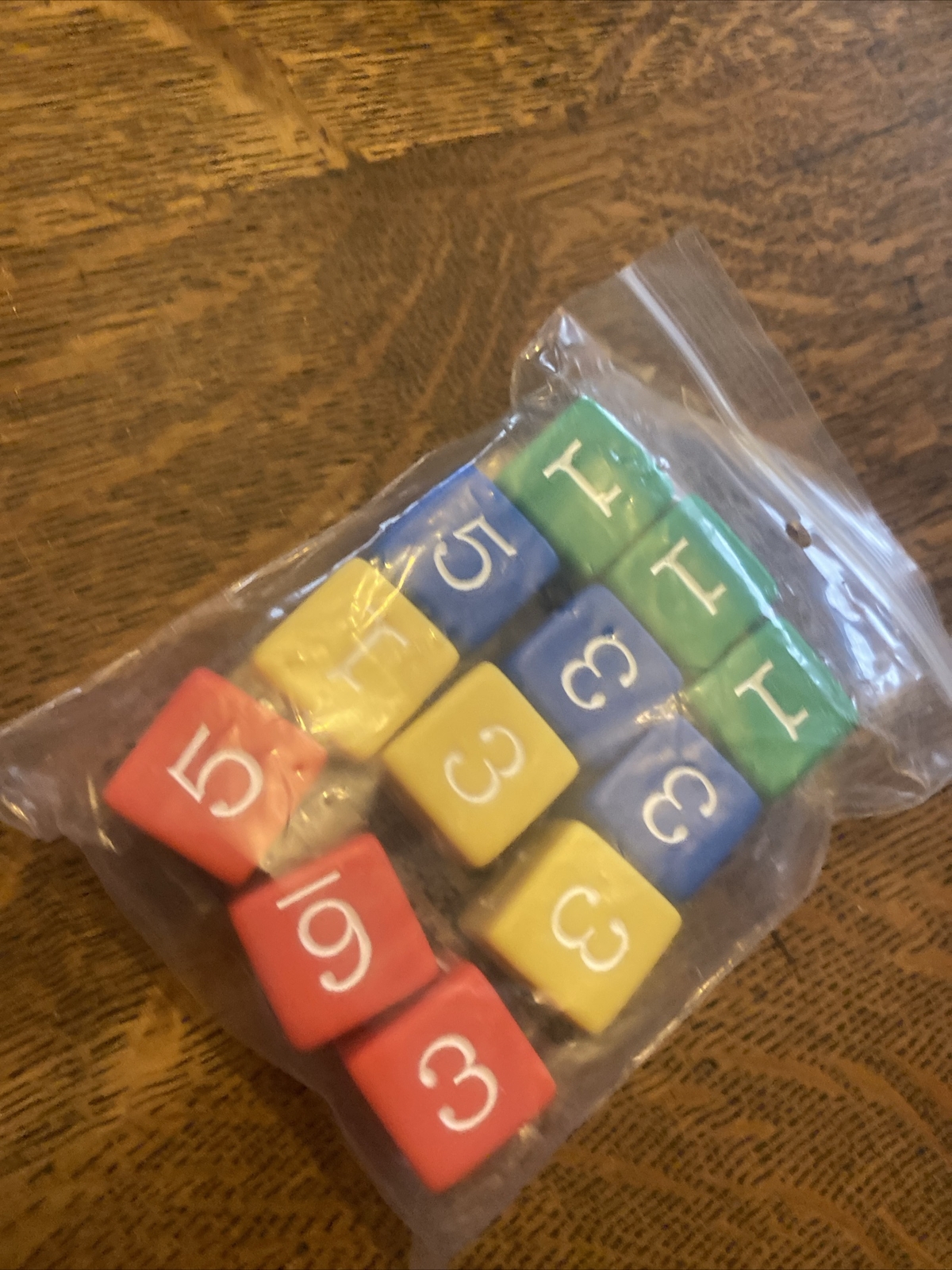 hand2mind Cubes, Numbers, Dice, 4 Colors Set Of 12 New