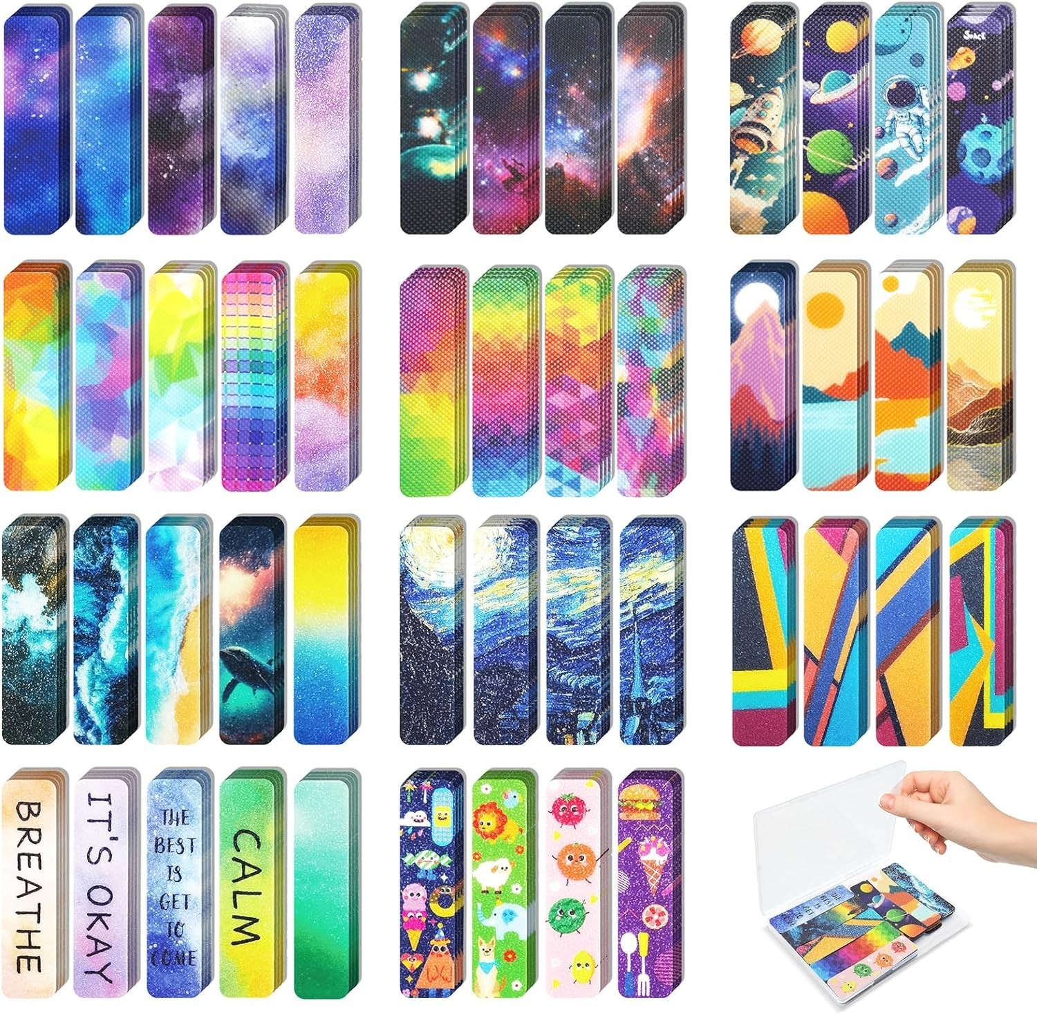 96 Pieces Unique Sensory Stickers for Anxiety Relief – Sensory Strips with St…
