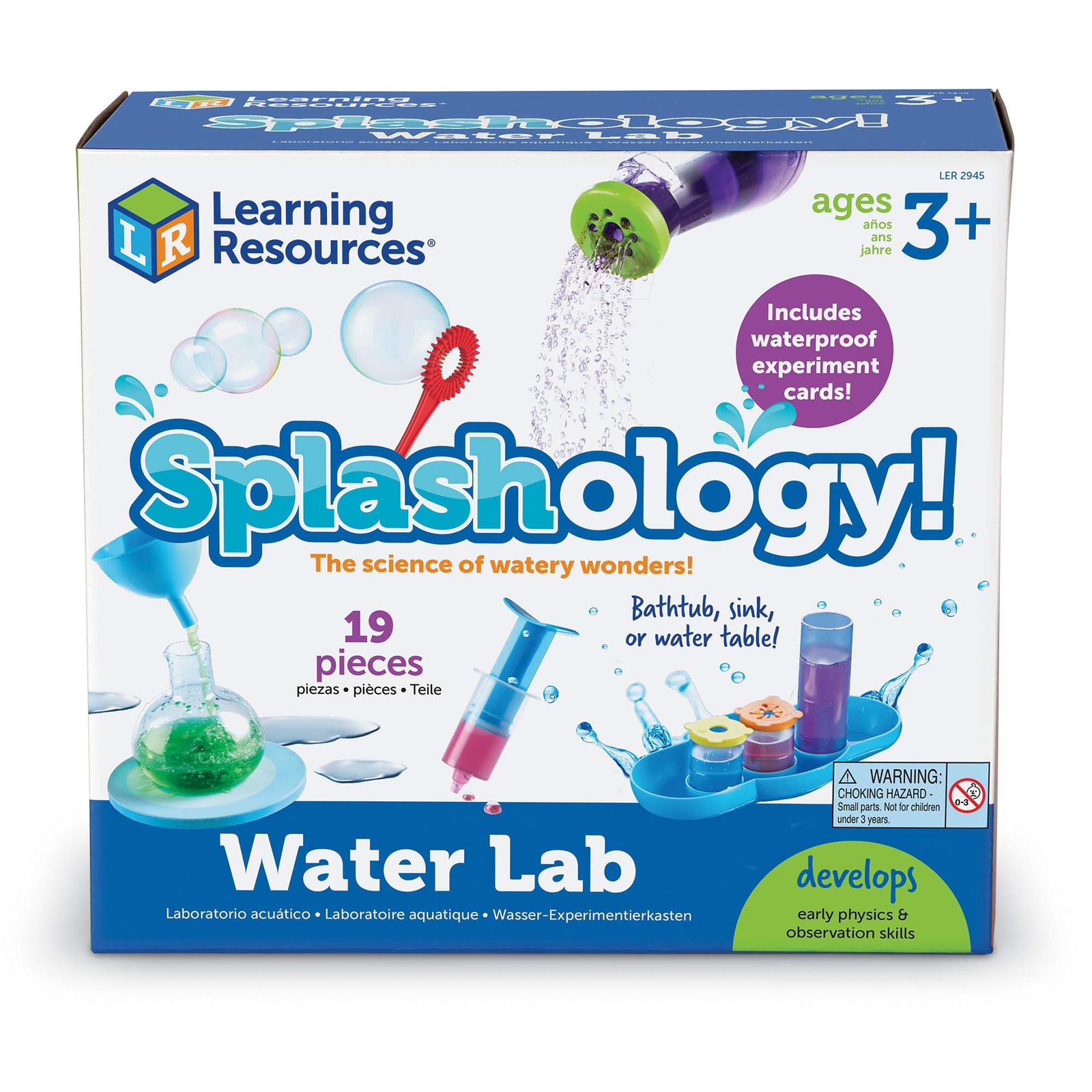 Splashology Water Lab 19 Piece Water Science Kit for Kids Ages 3 and Up