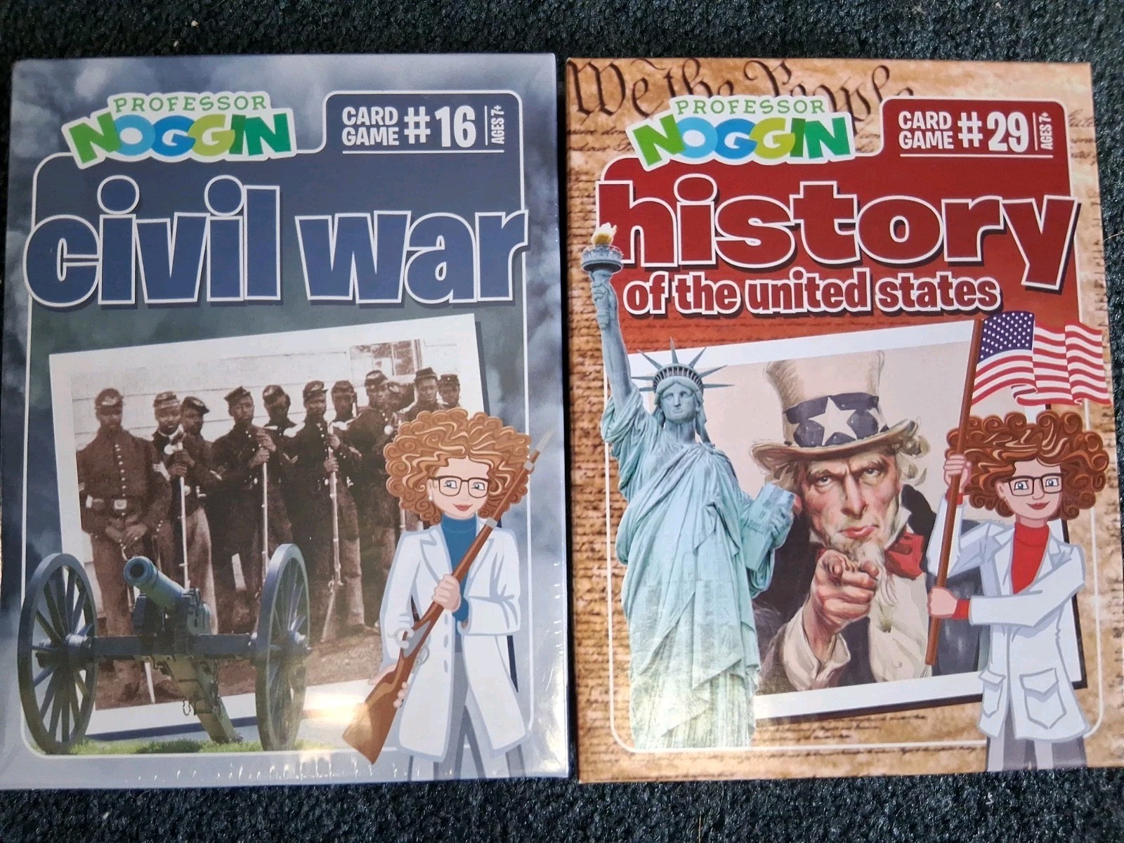 Professor Noggin: Civil War and History of the United States Card Game #16 & #29