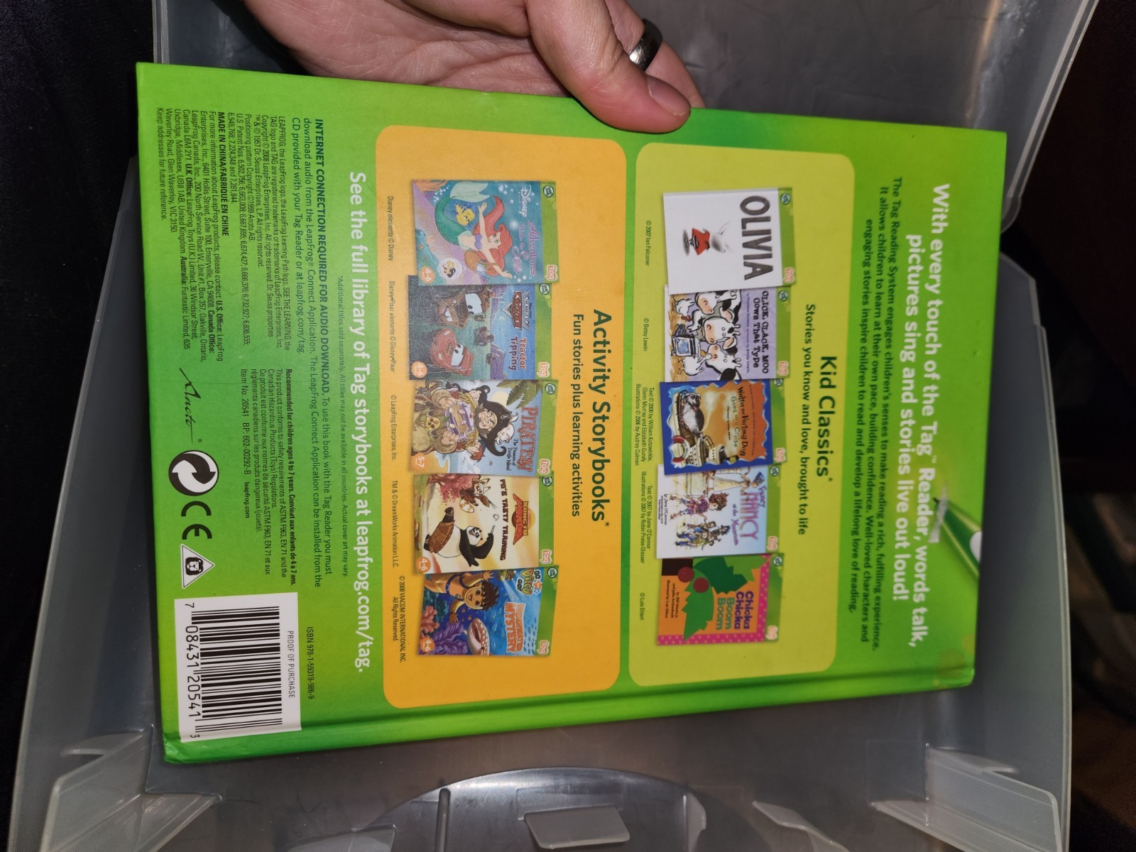 Lot Of 6 Leap Frog Tag Reader Interactive Books – Spider Man, Tangled And Case