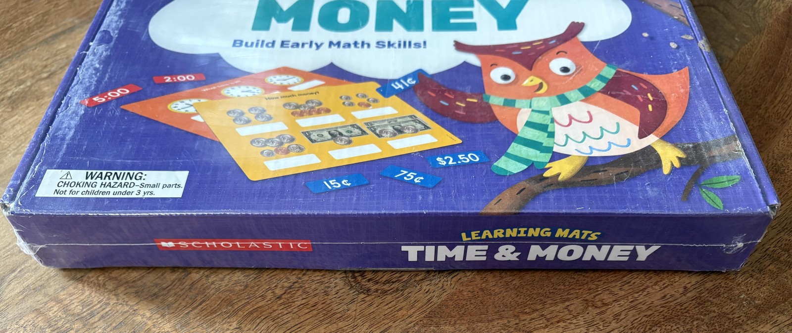 Scholastic Learning Mats Time & Money Math Kit Grades K-2 5+ Multicolor New
