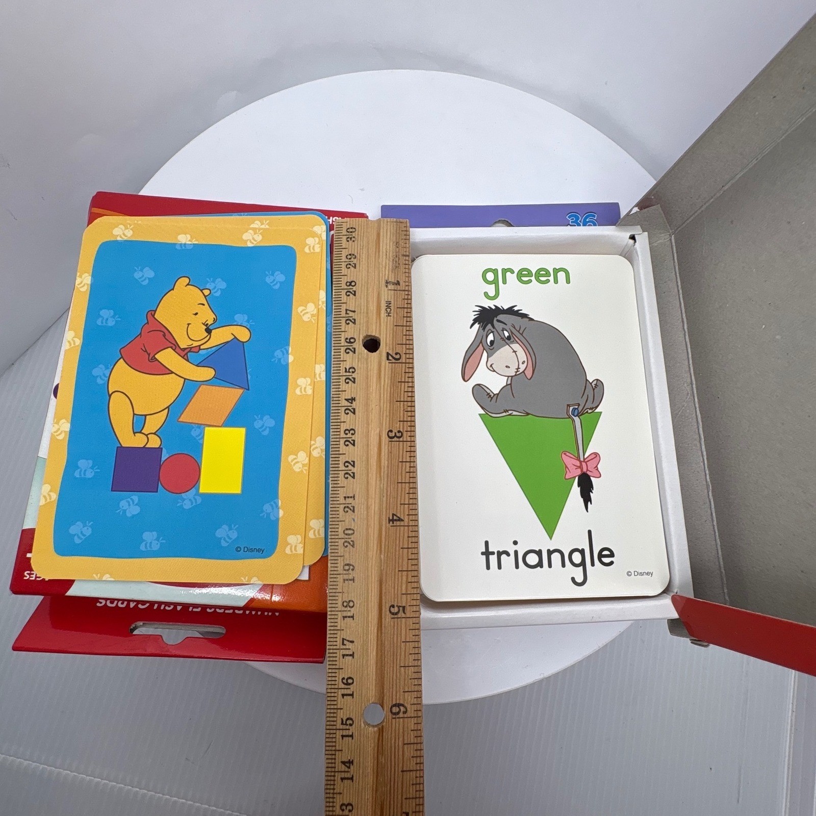 Playskool Numbers & Disney Winnie the Pooh Colors Shapes Flash Cards Set of 2