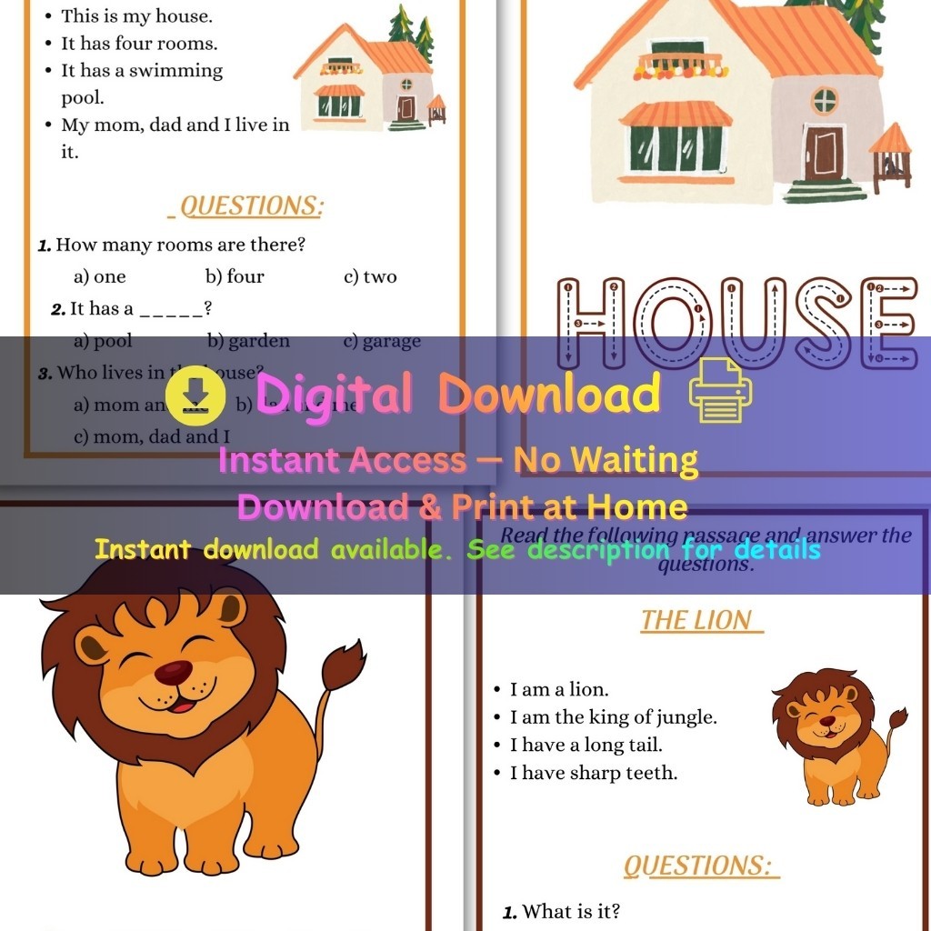 Reading Worksheets for Kids – Fun & Easy Comprehension Practice