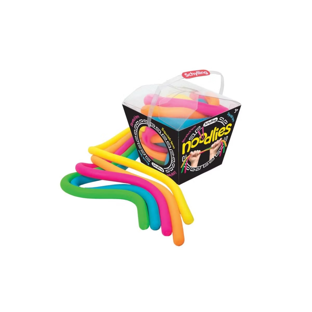 NeeDoh Noodlies – 5 different colored stretchy noodles – Schylling – Brand New