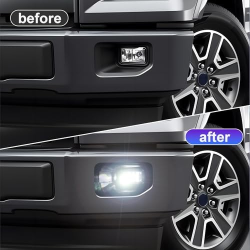 LED Fog Lights Compatible with 2015 2016 2017 Ford F150 Fog Lamps Assembly