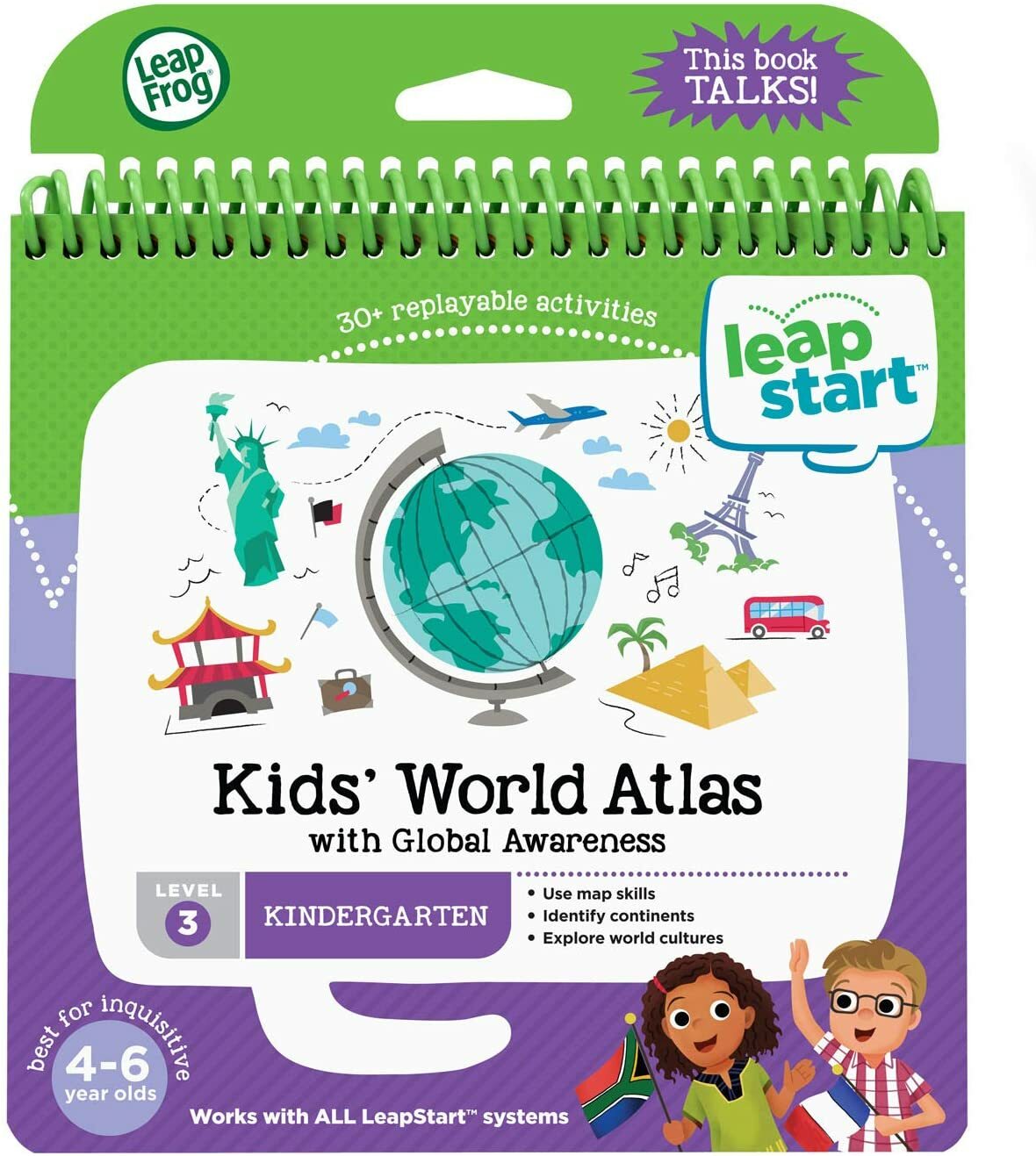 LeapFrog LeapStart Book Kids’ World Atlas with Global Awareness Level 3 Ages 4-6