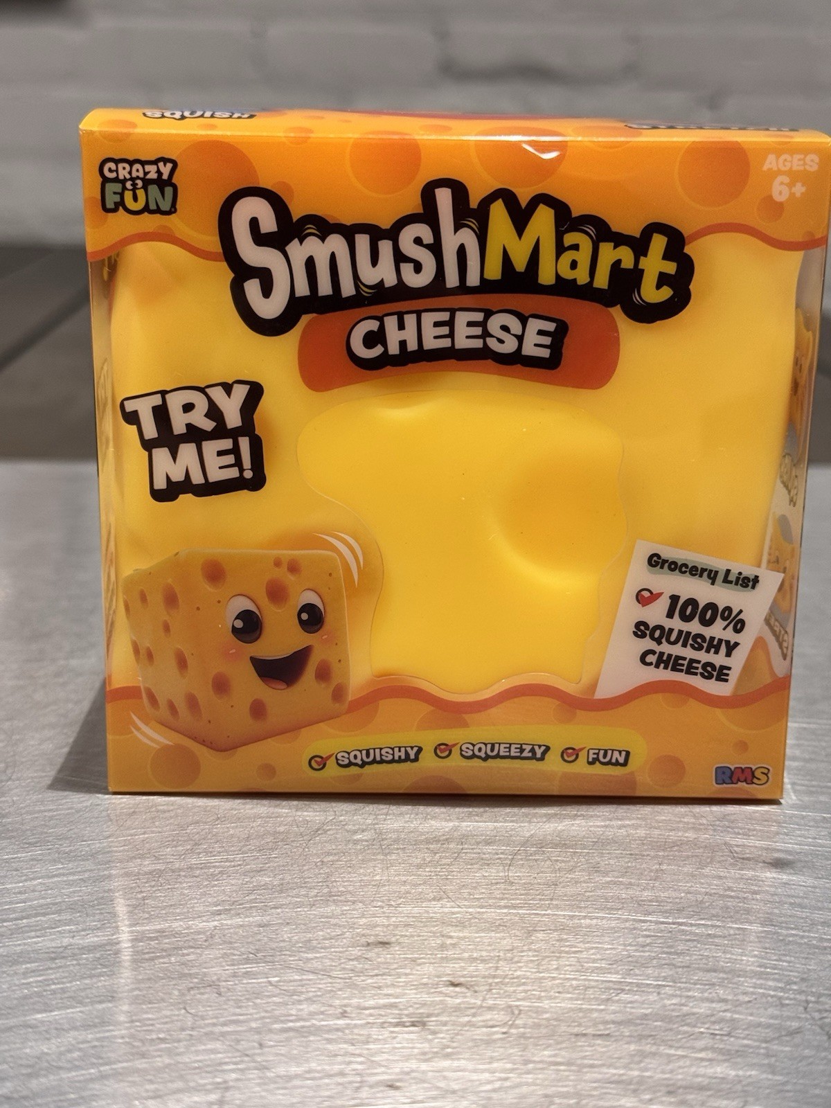 RMS Crazy Fun SmushMart Cheese Squishy Squeezy Stretch Sensory Toy TIK TOK VIRAL