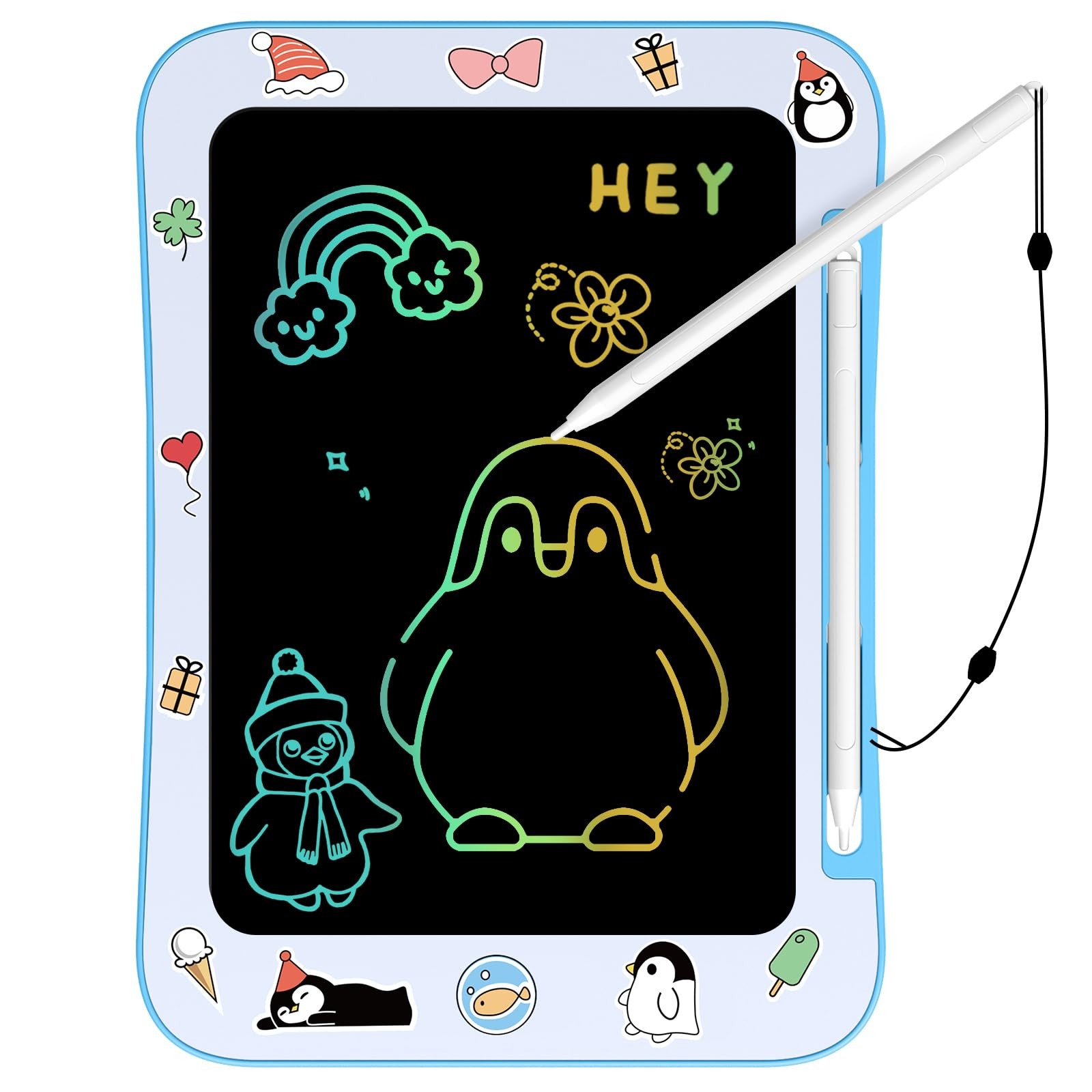 Genialba LCD Writing Tablet for Kids, Colorful Screen Drawing Board Blue