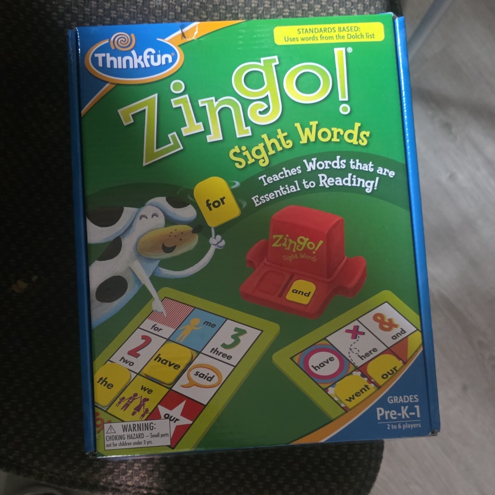 ThinkFun Zingo! Sight Words Reading Game for Ages 4-7, Pre-K–1
