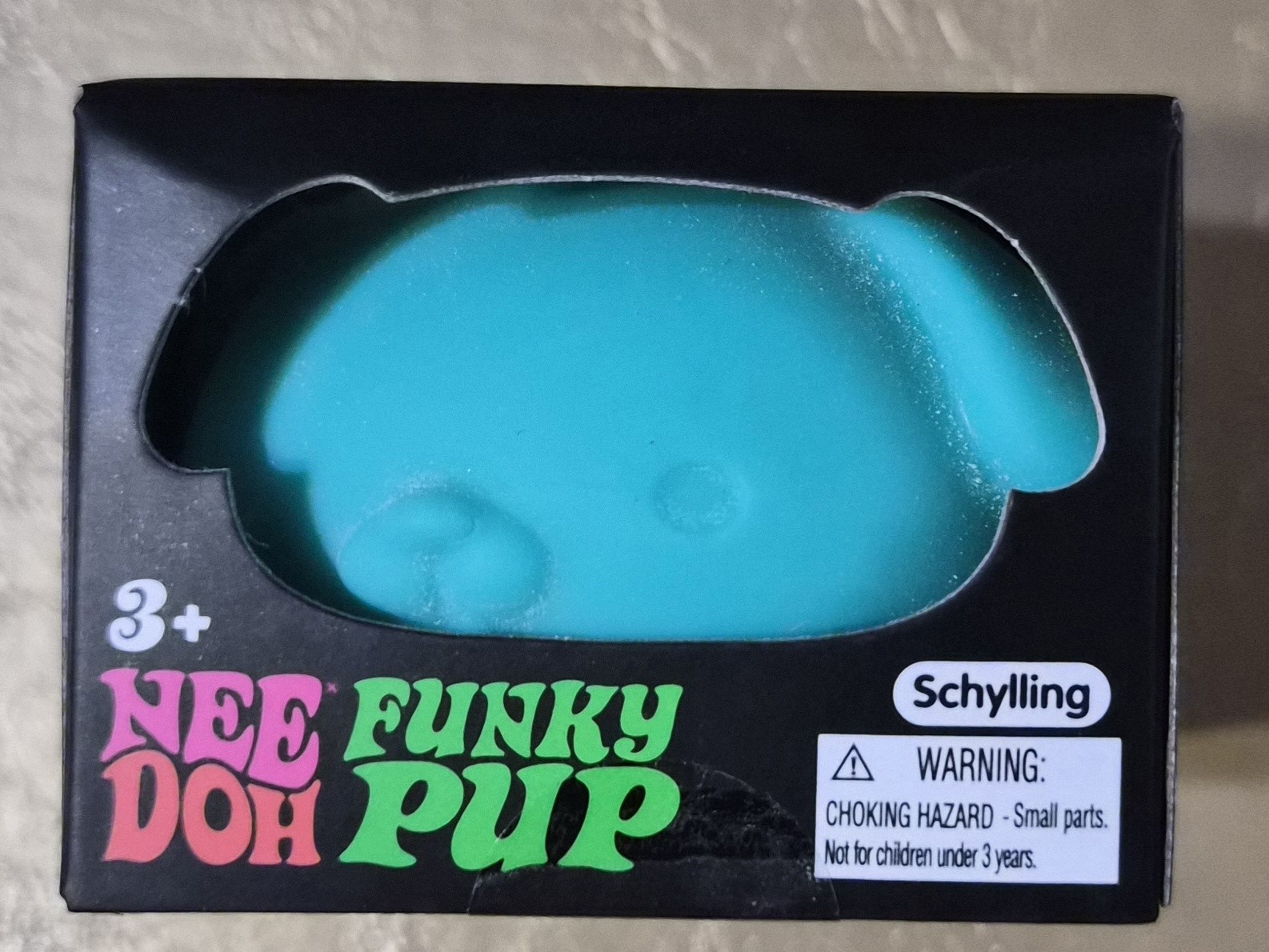 NEEDOH FUNKY PUP TEAL COLOR SQUISH TOY AGES 3 AND UP NIB