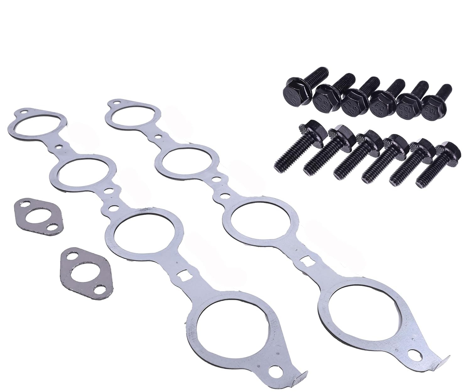 Header Gasket Pair 12617944 W/12 Bolts Compatible with Chevrolet Silverado 1500