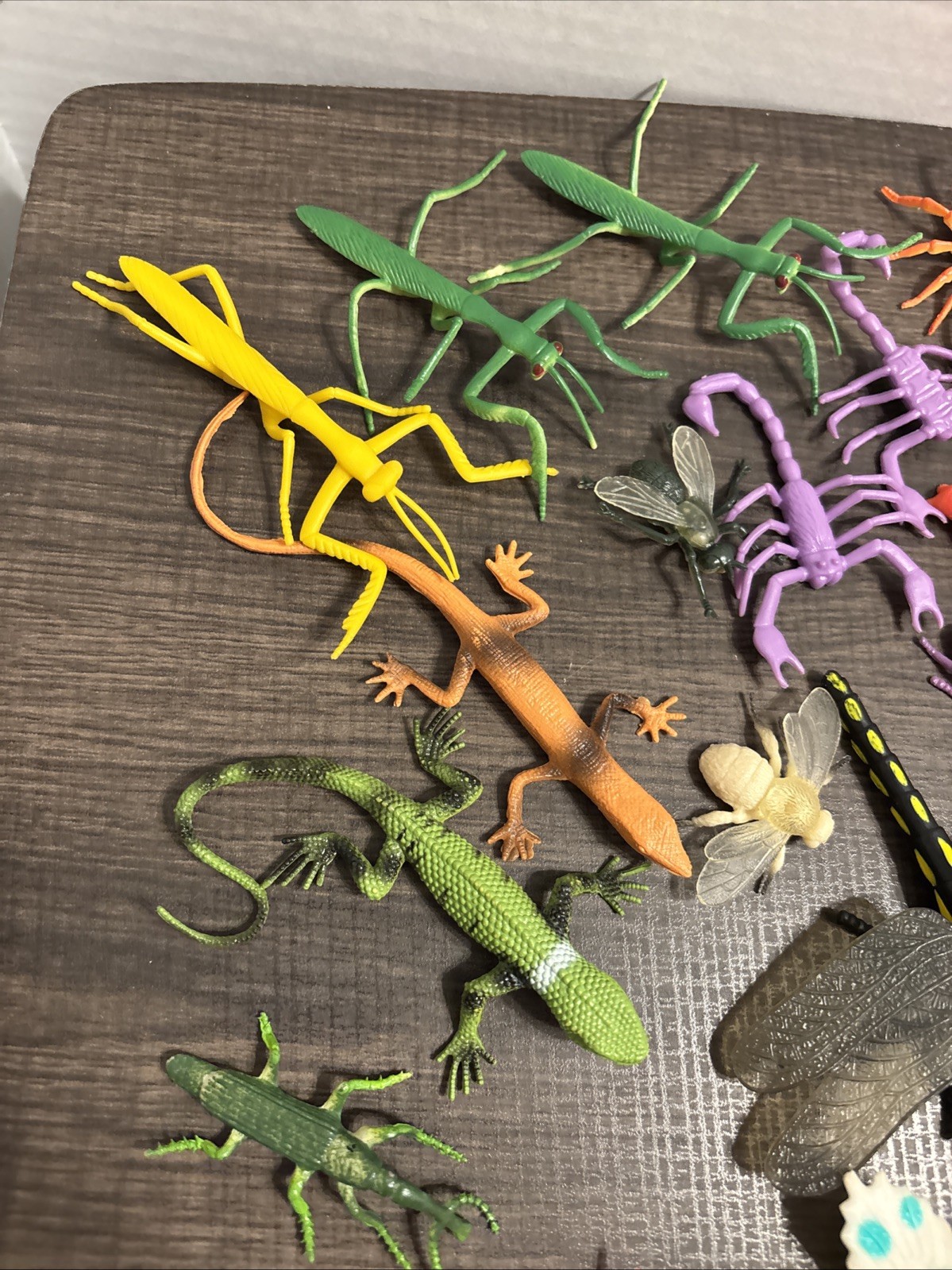 Lot of 80+ Rubber Plastic Insects Bugs Toy Figures Spider Beetle Lizards Moth