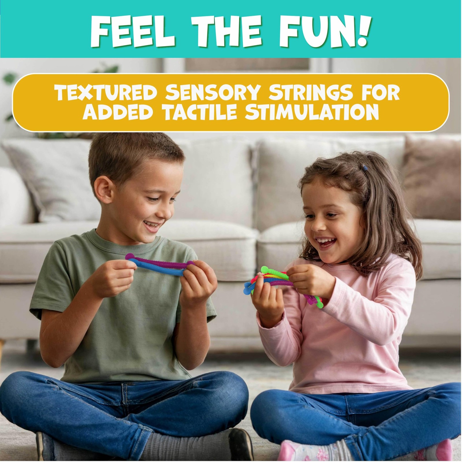 BUNMO Stretchy Strings – Sensory Toys – Stimulating & 10 Pack, Mini