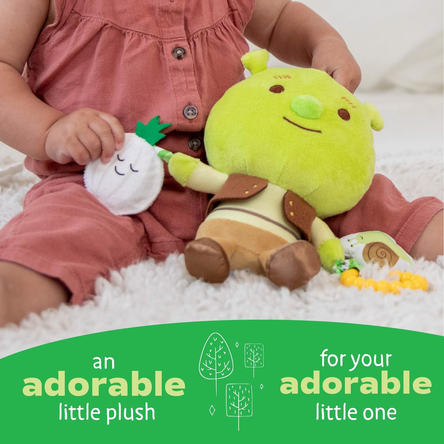 Kids Preferred Shrek Activity Toy Made Super Soft Material Features Jingle Bell