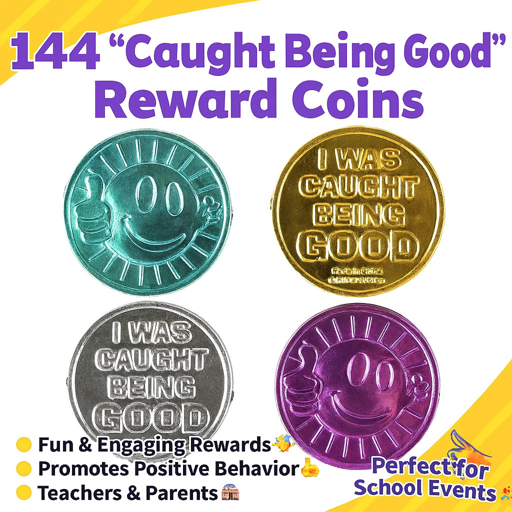 🏆 144 Caught Being Good Coins – Fun School Rewards & Positive Reinforcement