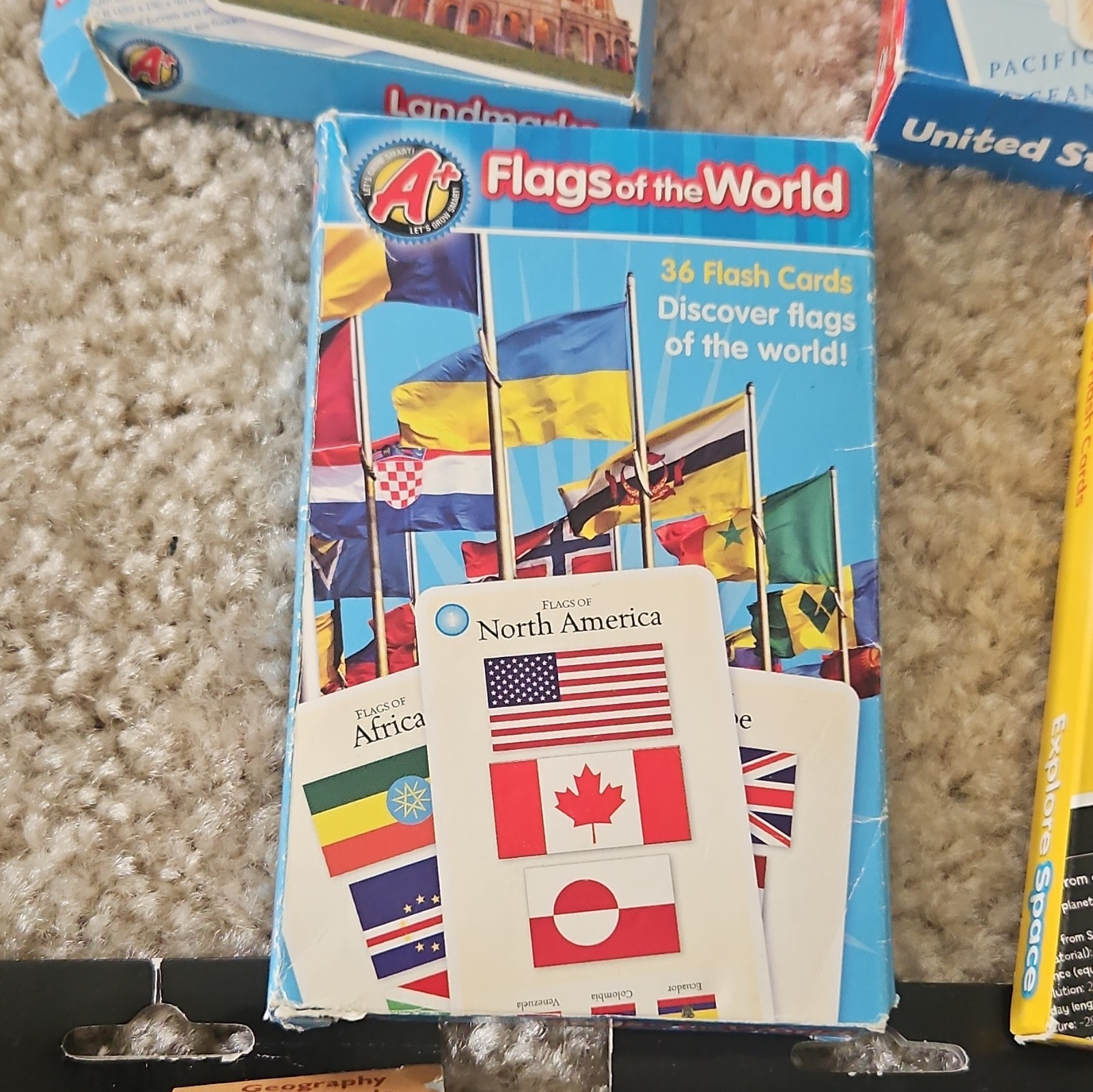 School Zone & Planet Earth Geography Flash Cards United States Ages 4-11 Kids