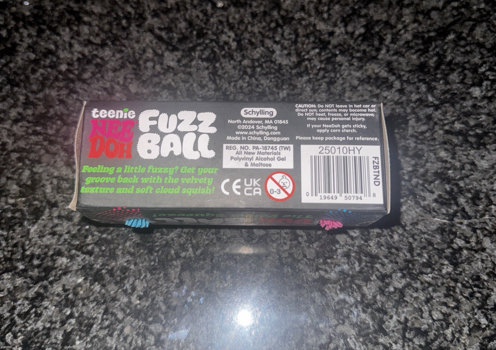 NeeDoh Teenie Fuzz Ball 3 Pack Mini Nee Doh Fuzzballs – Random Colors