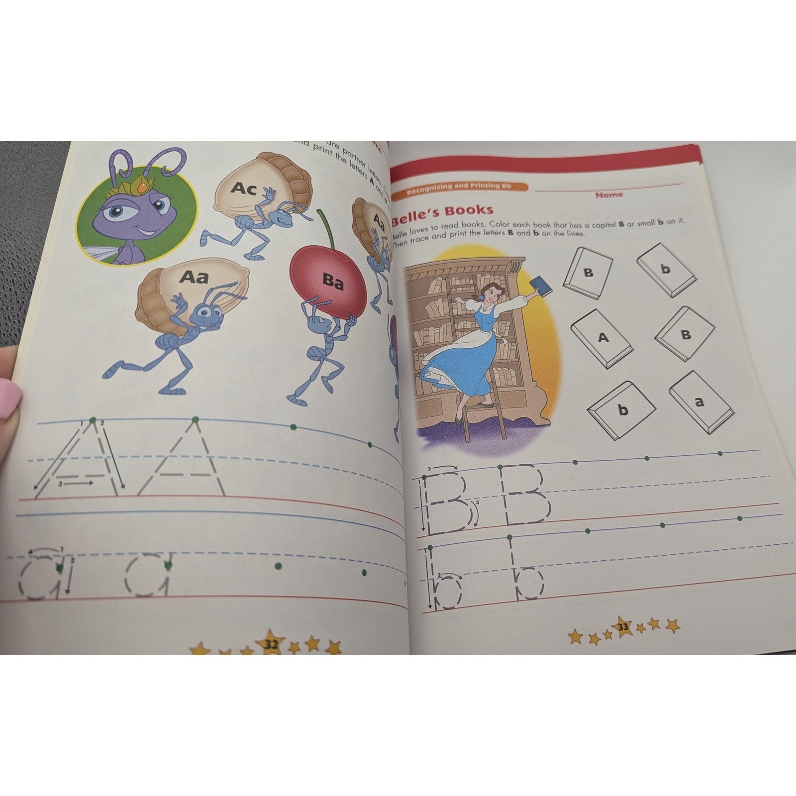 2 Disney School Skills at Home Workbook Set Reading Math Early Learning Alphabet
