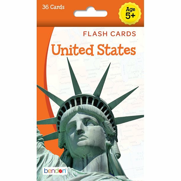 Buy 1 Get 2 Free Bendon United States Flashcards W/ Storage Box 5+