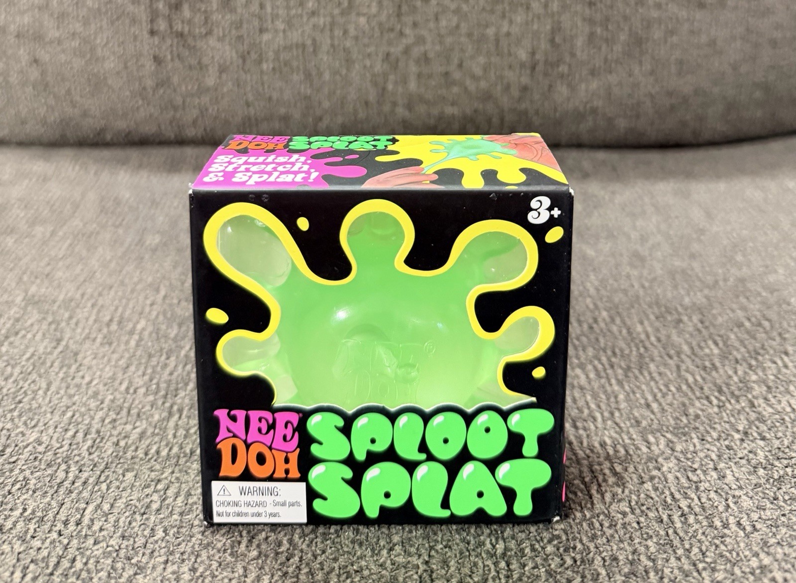 GREEN NeeDoh SPLOOT SPLAT, Nee Doh Splatter Fidget, Nee-doh SplootSplat Squishy.