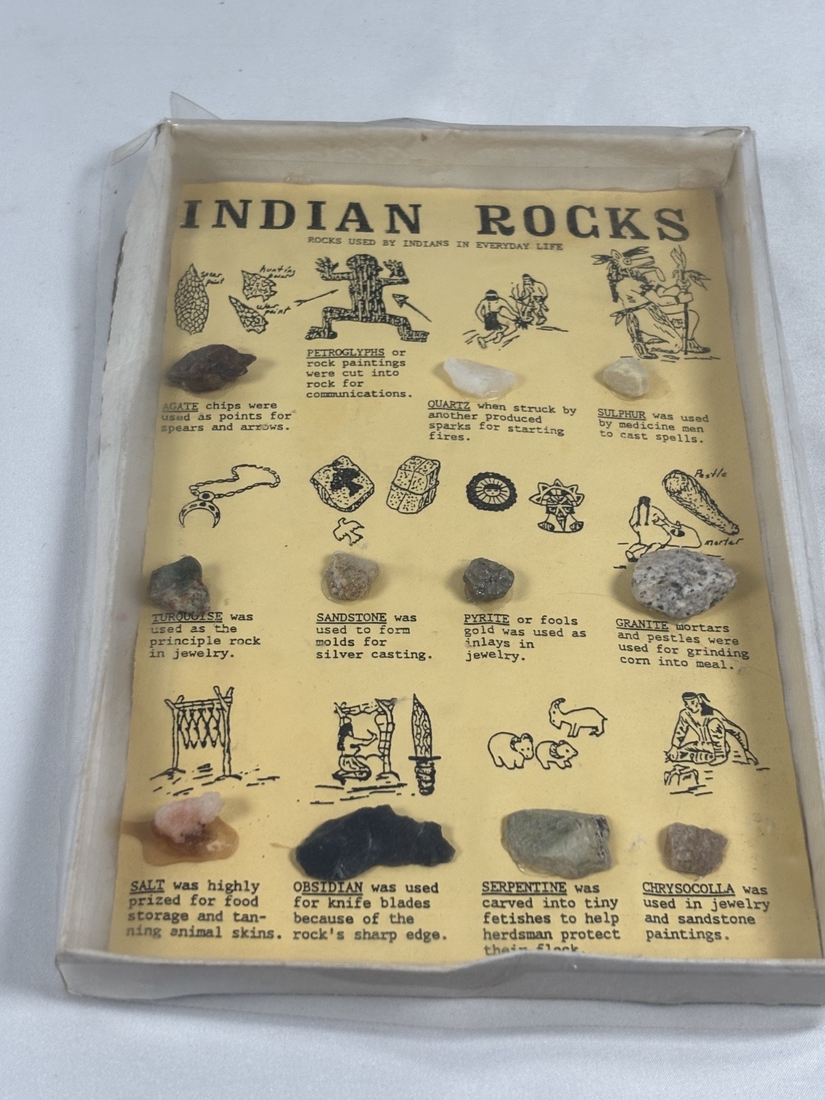 Vintage 1990s Educational Exhibit Collection Titled “Indian Rocks”