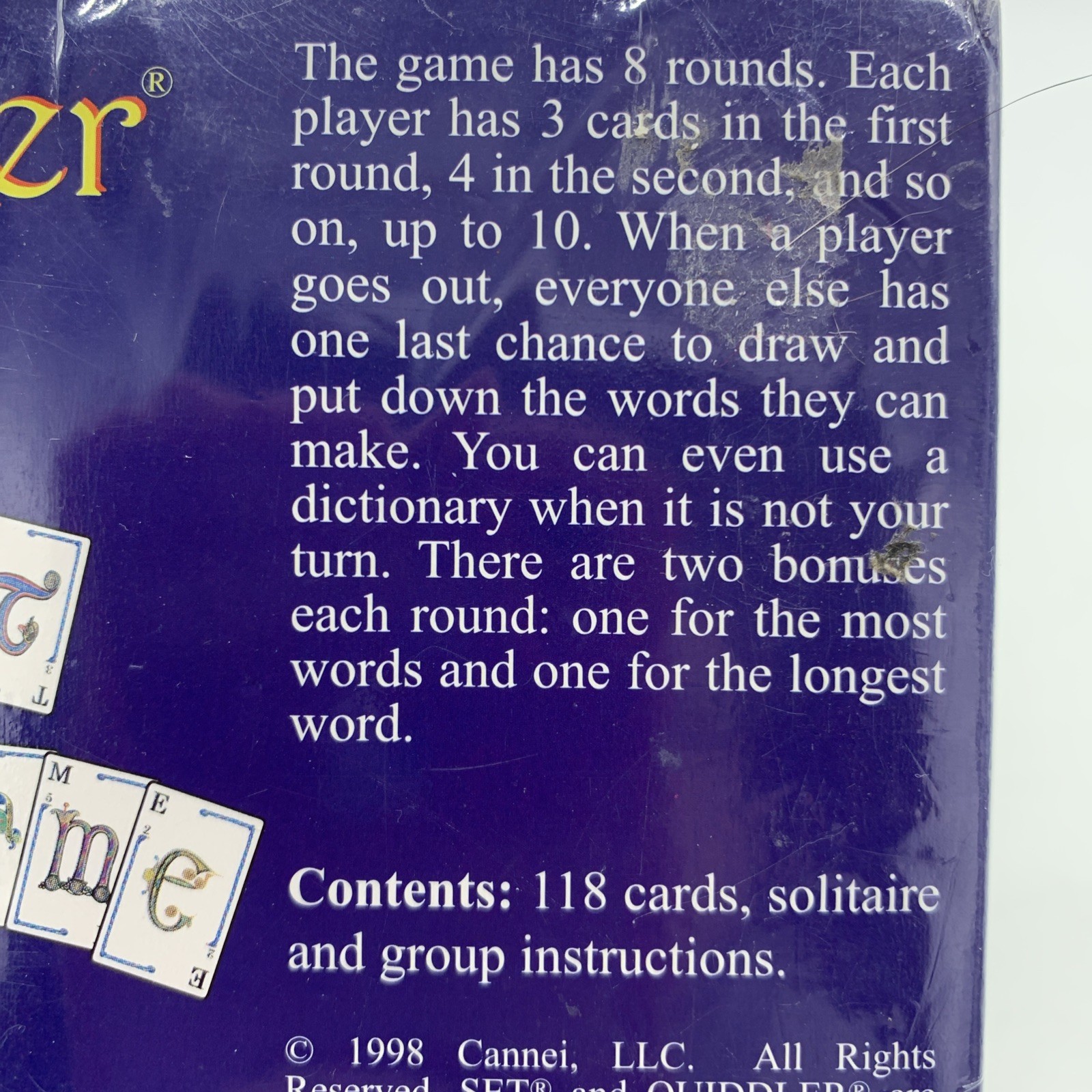 Quiddler Card Game Short Word Game Spelling 2 to 4 Players Age 8 and up NEW