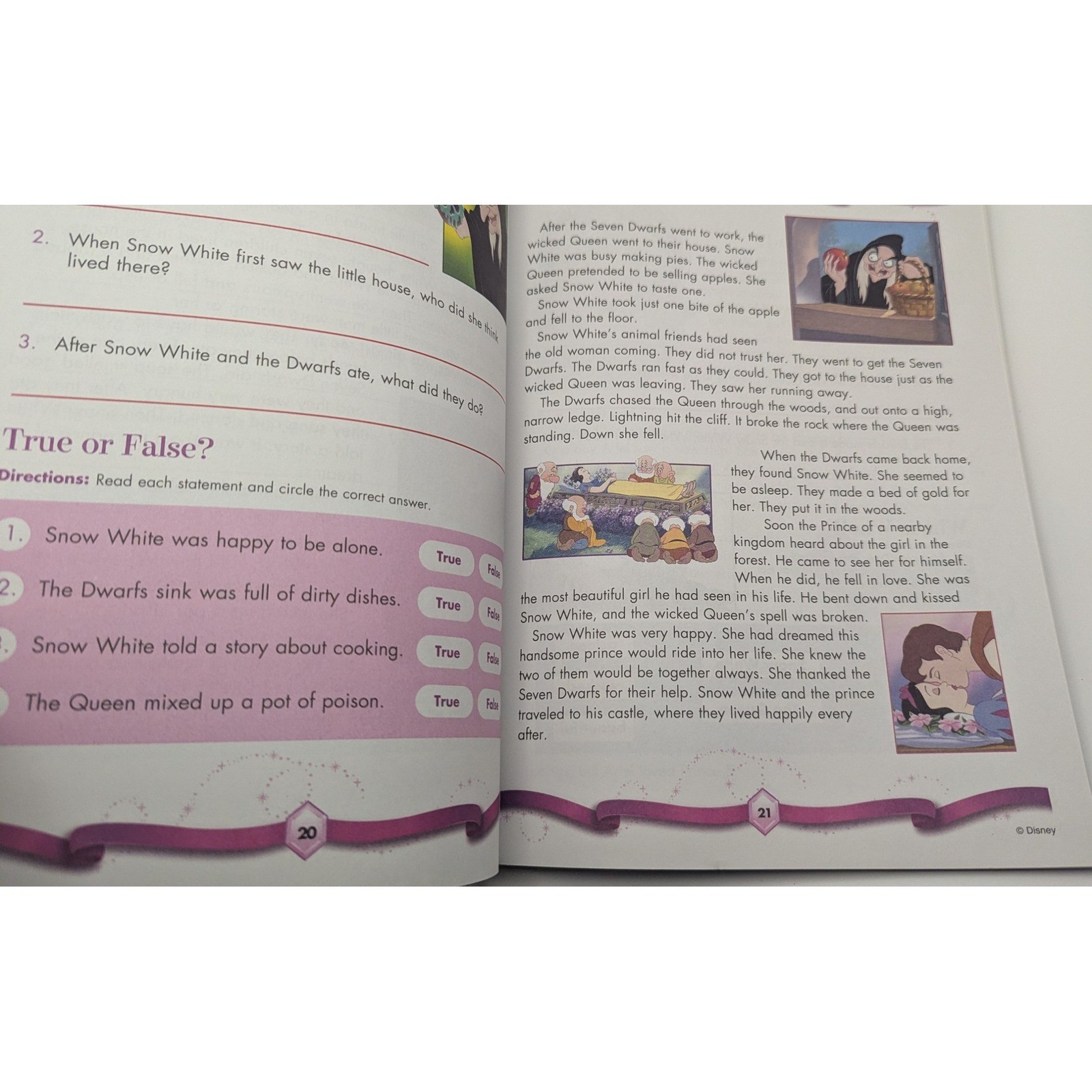 2 Disney School Skills at Home Workbook Set Reading Math Early Learning Alphabet