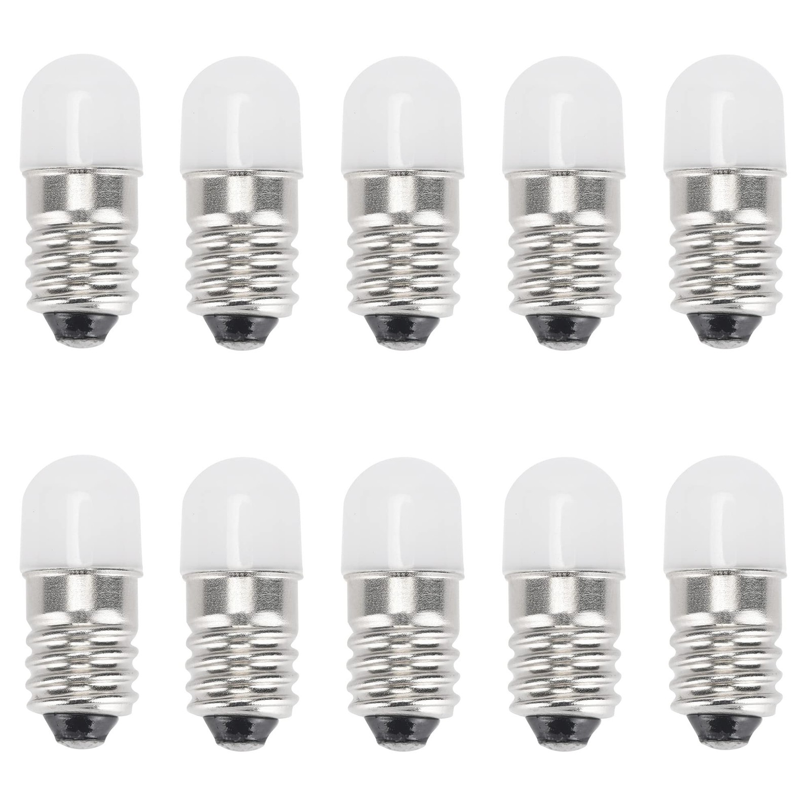 E10 LED Bulbs 24V Warm White,10pcs AC/DC E10 Miniature Screw LED Lamps 0.5Wat…