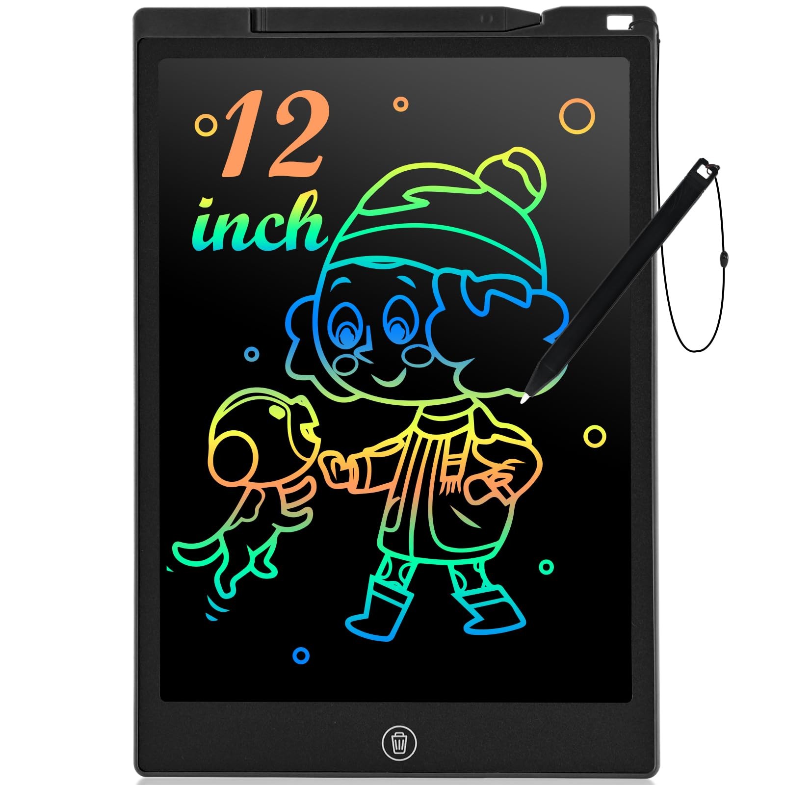 cimetech LCD Writing Tablet, Toys Gifts for 3-8 Year Old 12”, 12” Black