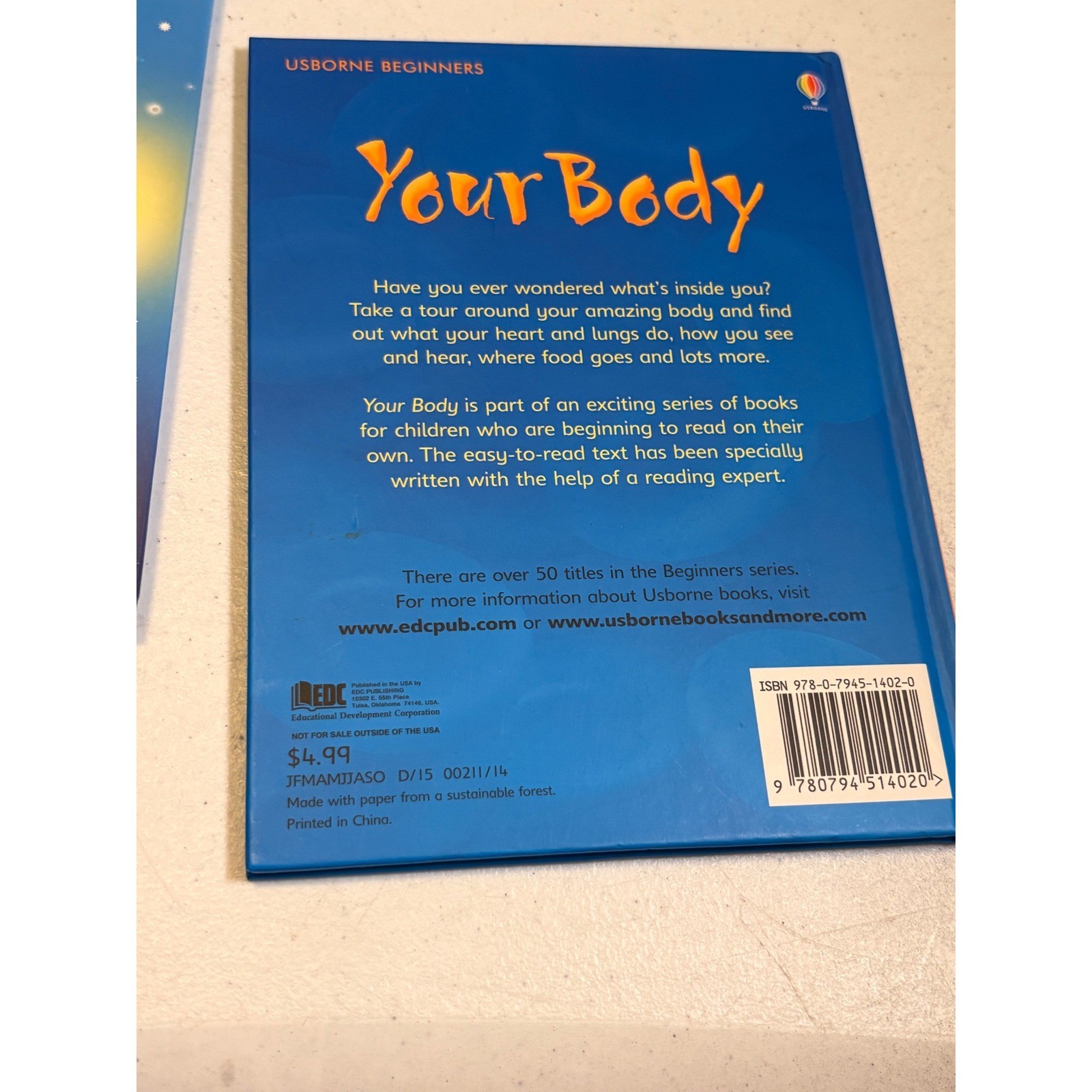 Usborne Beginners Books Kids Set of 2 Blue Excellent Science Hardcover STEM