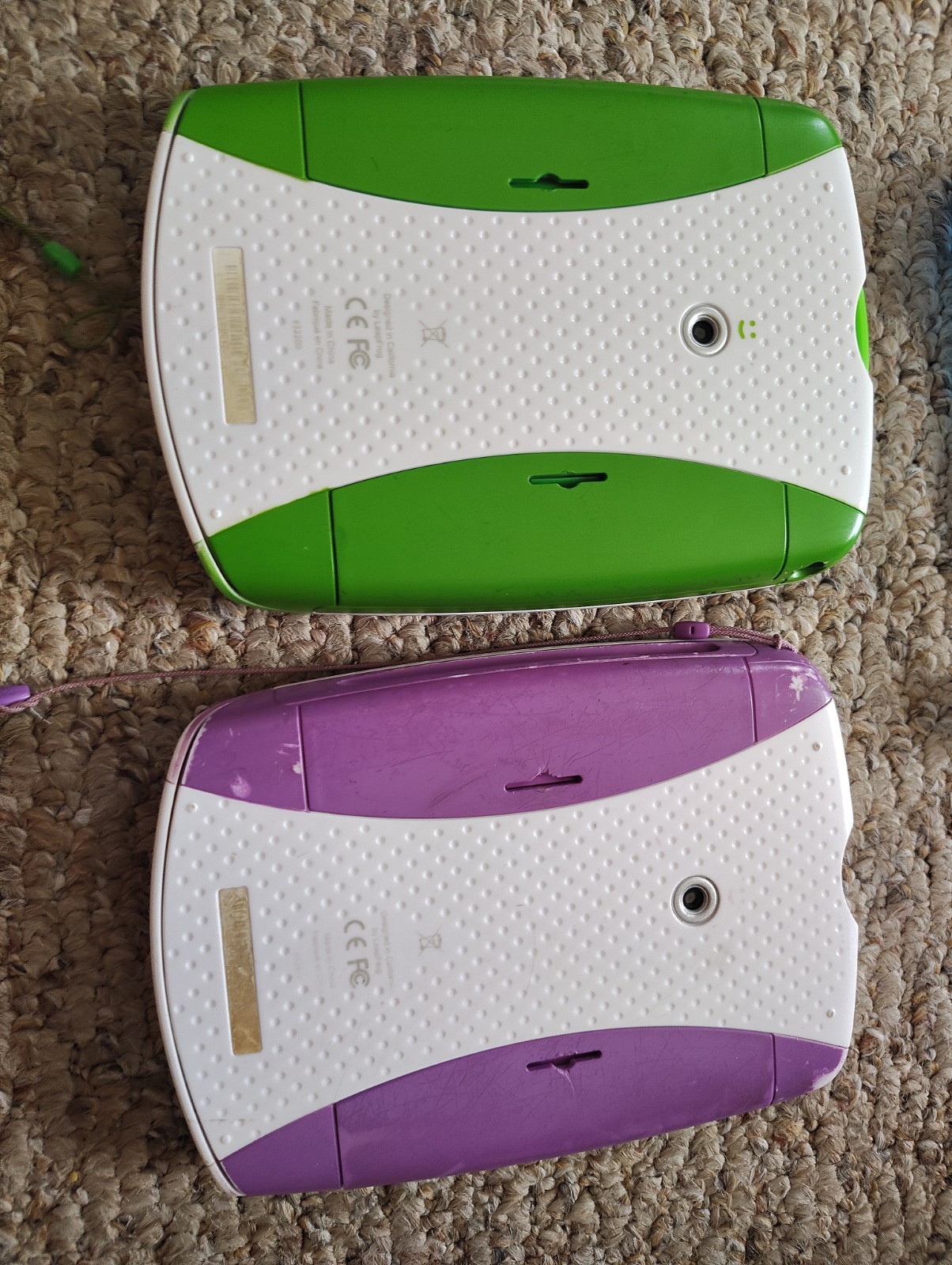 2 LeapFrog LeapPad Explorer Green 5″ LCD Learning Tablet Game Cable Tested