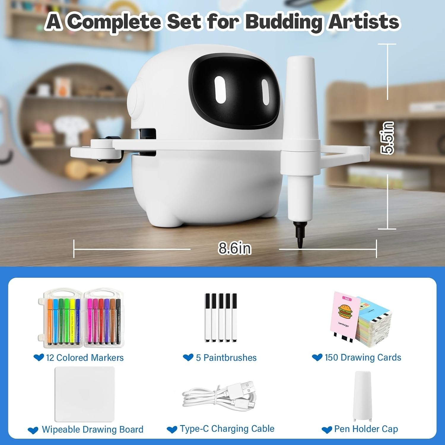 Educational Drawing Machine for Kids – Voice-Controlled & 150 Creative Cards