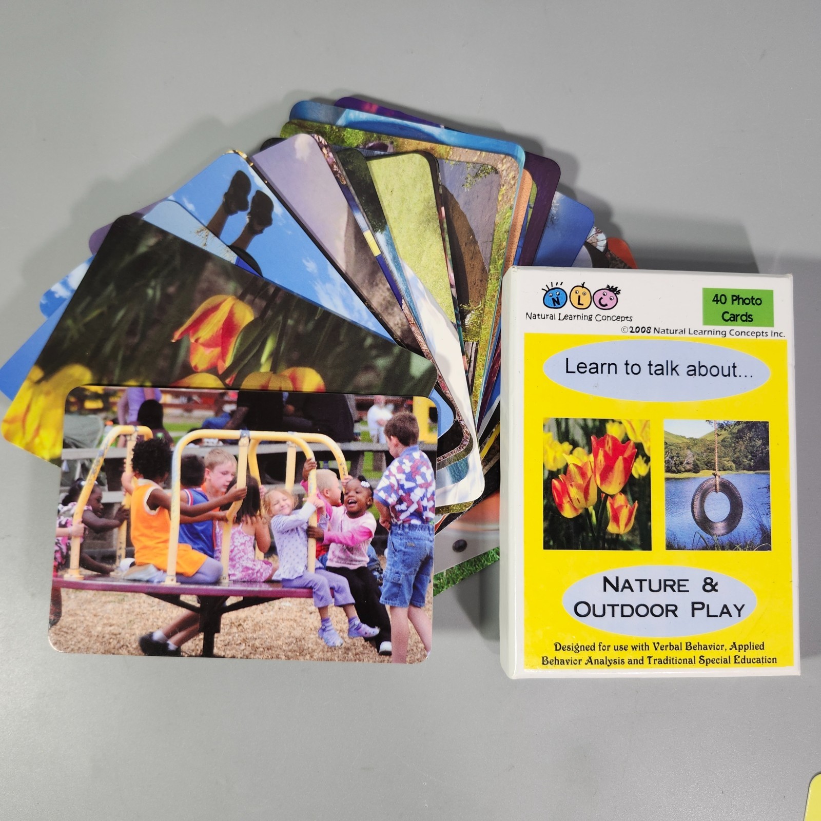 Learning Concepts Learn To Talk About Pre-K Speech Autism Photo Plash Cards Lot